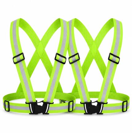 Reflektierendes Laufweste-Set 2 Stück – Sport, einstellbar, leicht