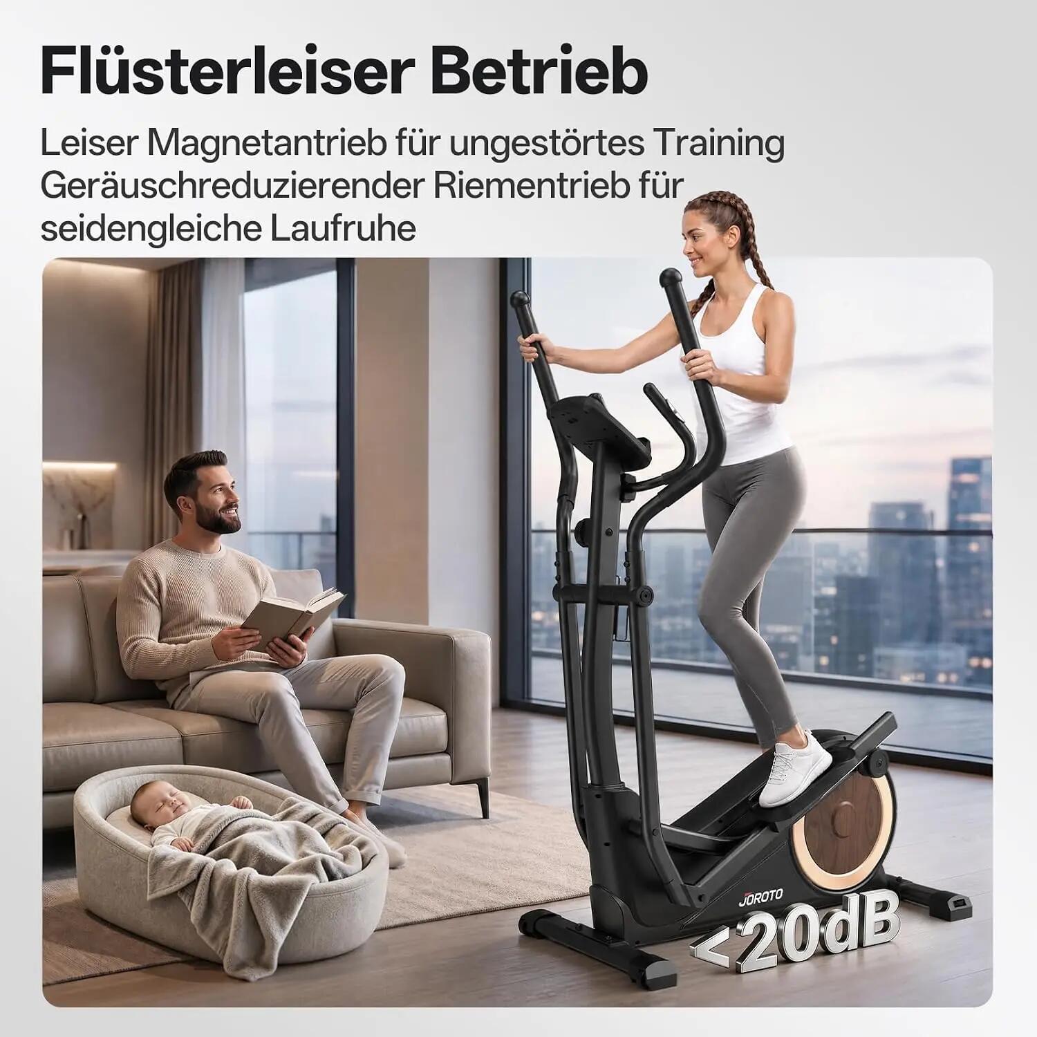 Vélo elliptique JE50, charge maximale 180 kg, application Kinomap 6/10