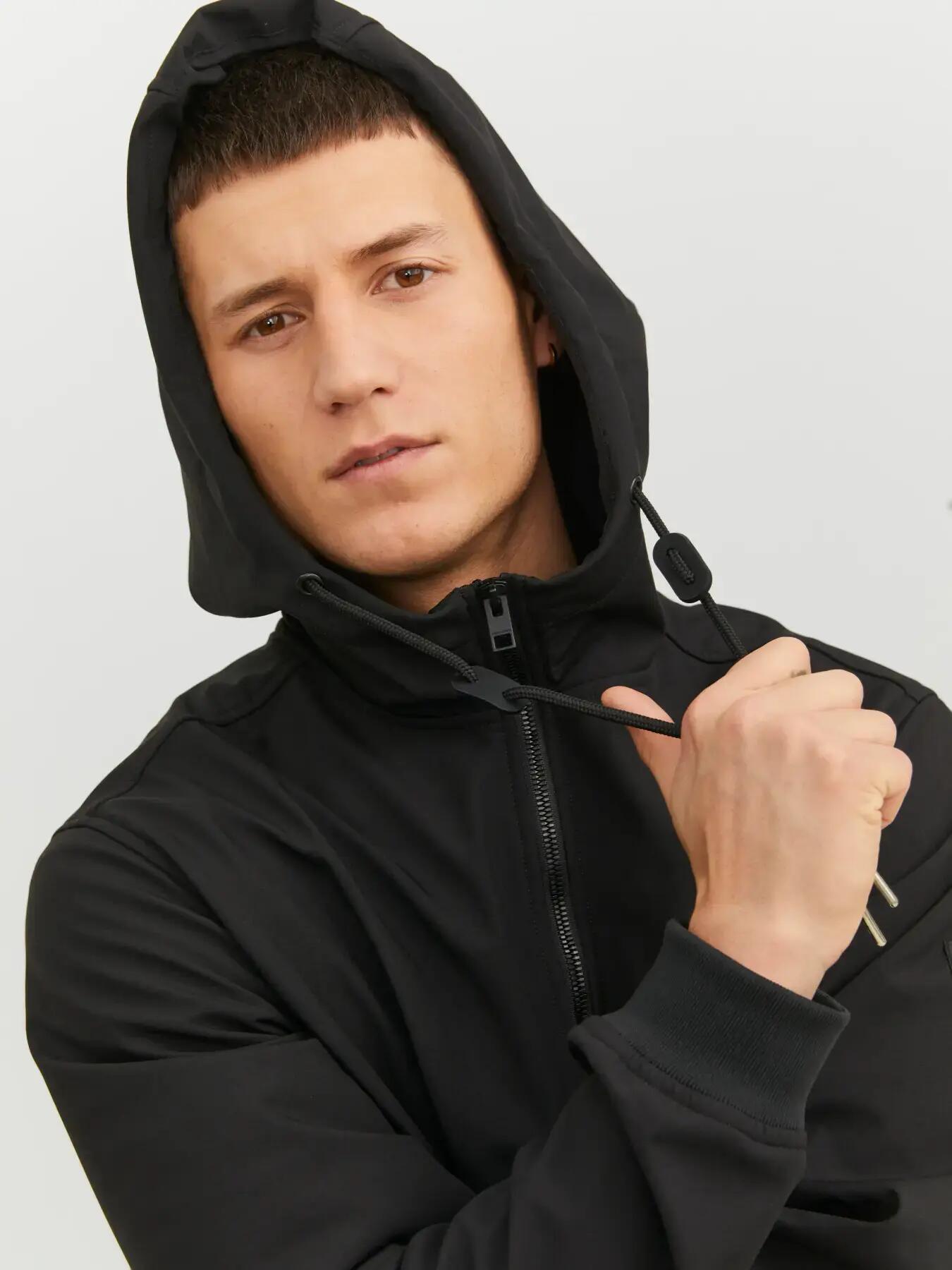 Herren Jacke Basic Schwarz 8/8