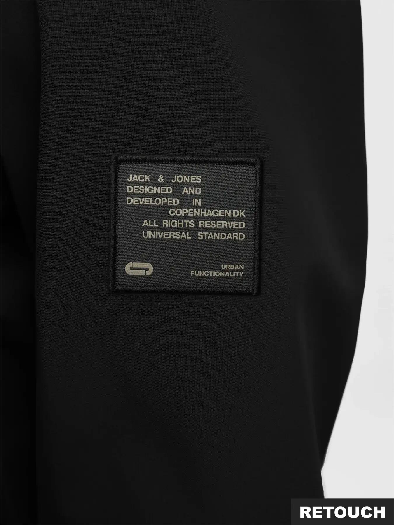 Herren Jacke Basic Schwarz 7/8