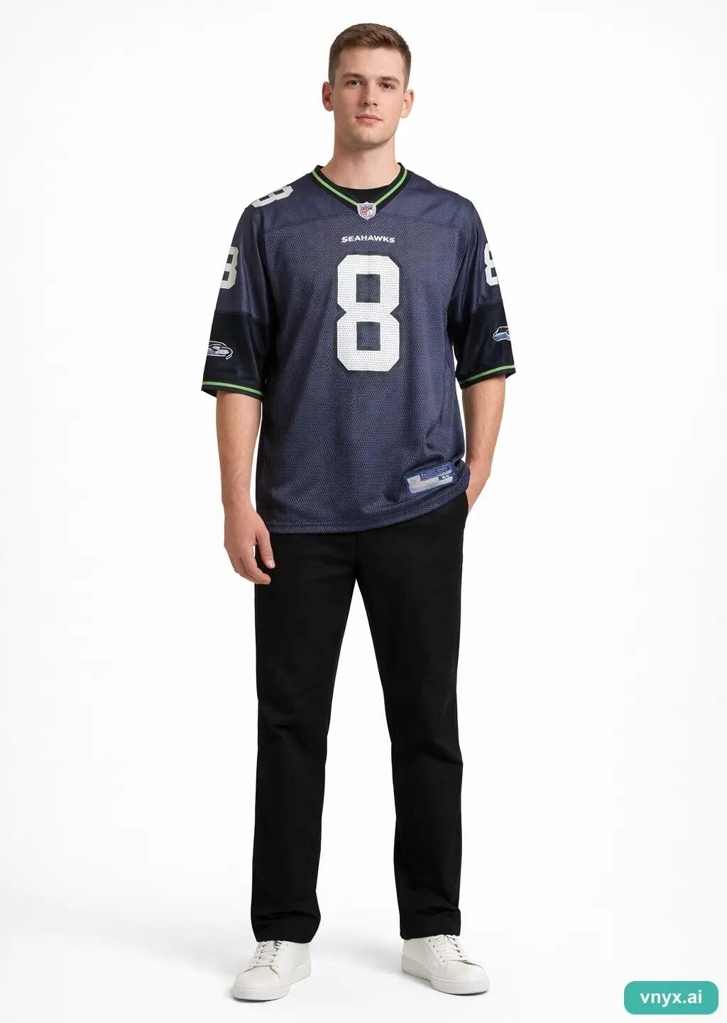 Second Life - Vintage NFL Dark Blue Jersey Men XL 3/5