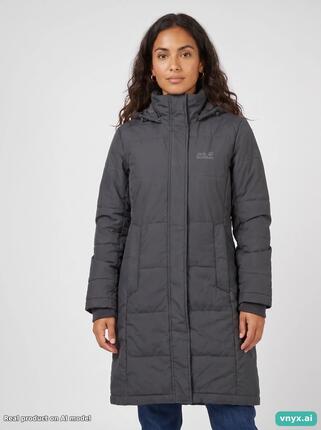 Second Life - Vintage Jack Wolfskin Dark Grey Puffer Jacket Women XS