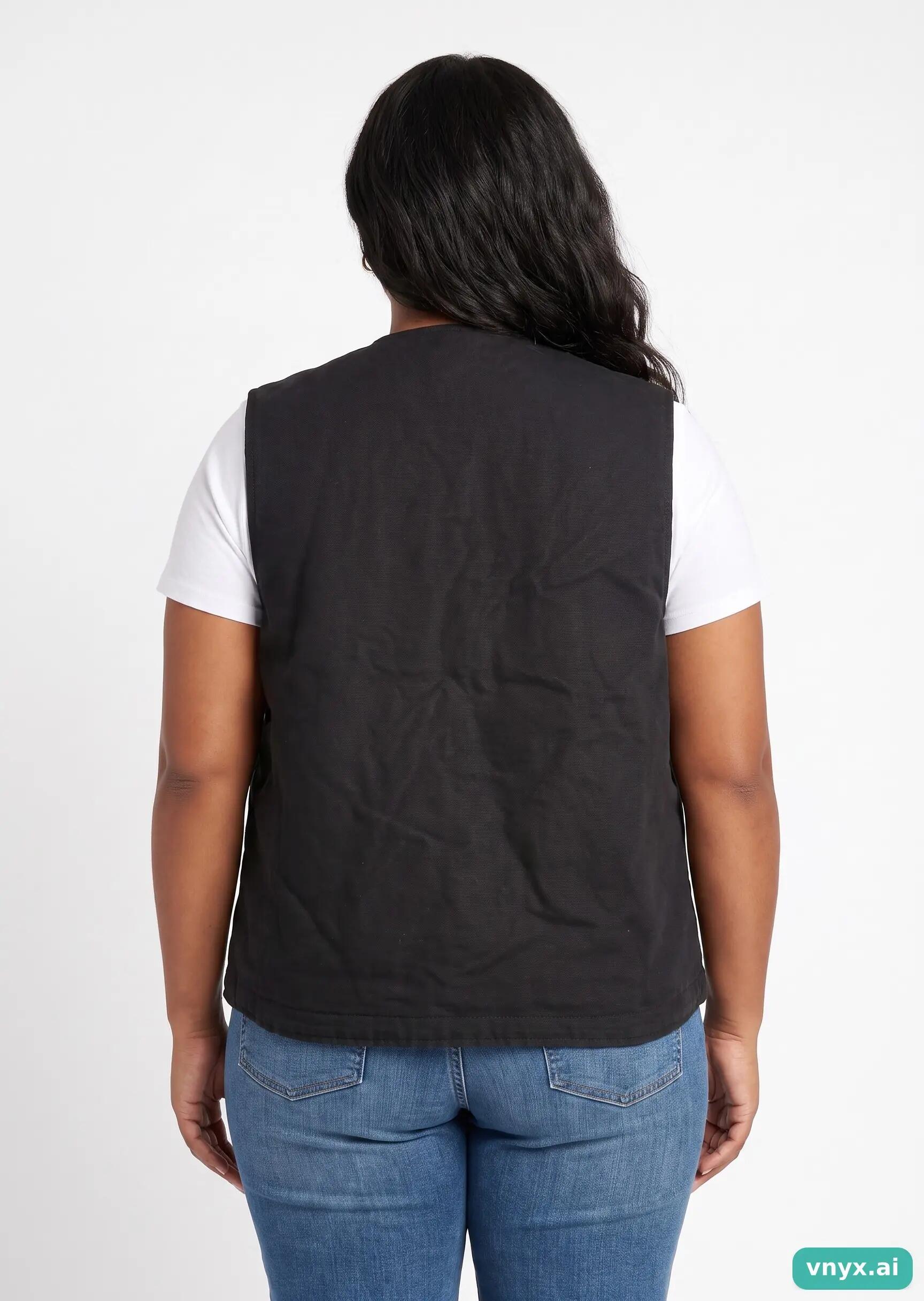 Second Life - Vintage Carhartt Black Puffer Vest Women L 2/5