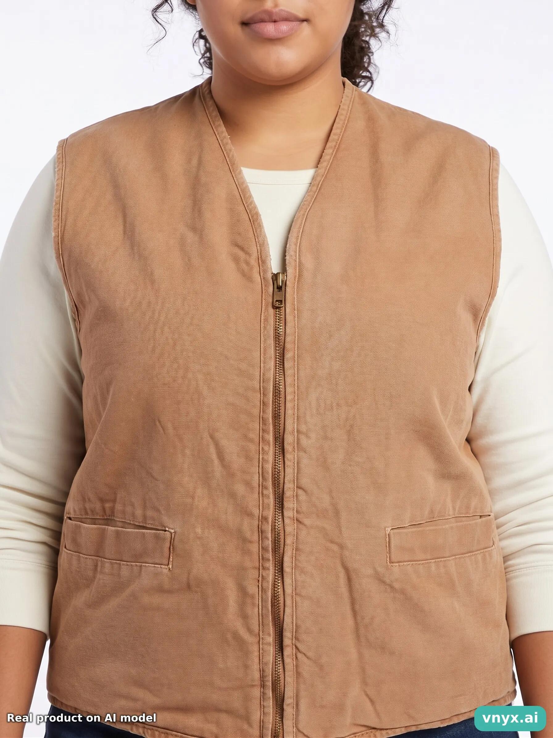 Second Life - Carhartt Vest in Brown size XL Fleece Vest 5/5