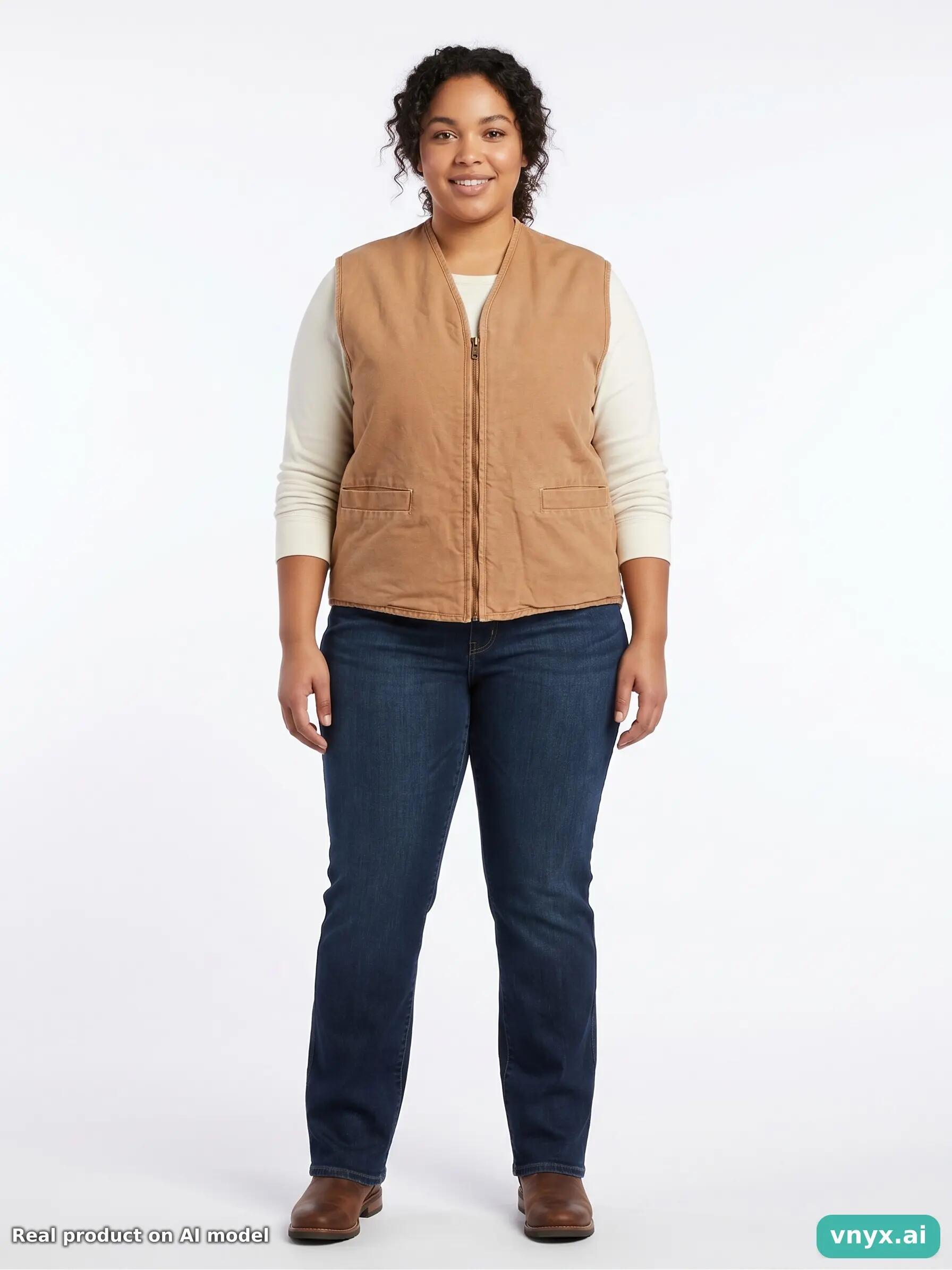 Second Life - Carhartt Vest in Brown size XL Fleece Vest 3/5