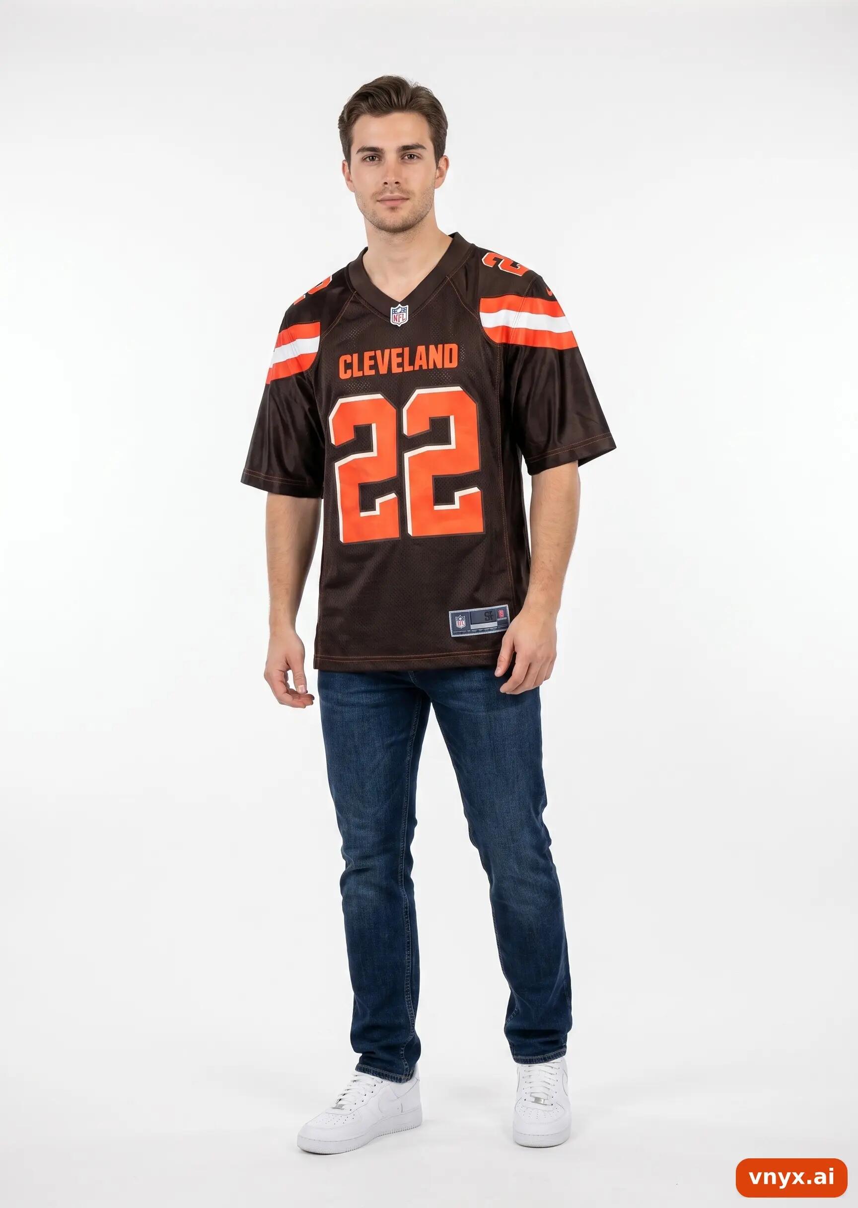Second Life - Vintage NFL Brown Jersey Men S 3/5
