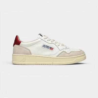 Lage sneakers - tennis - unisex - medalist - retro, leren - wit/blauw