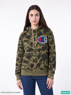 Second life - regular champion hoodie in camo size m
