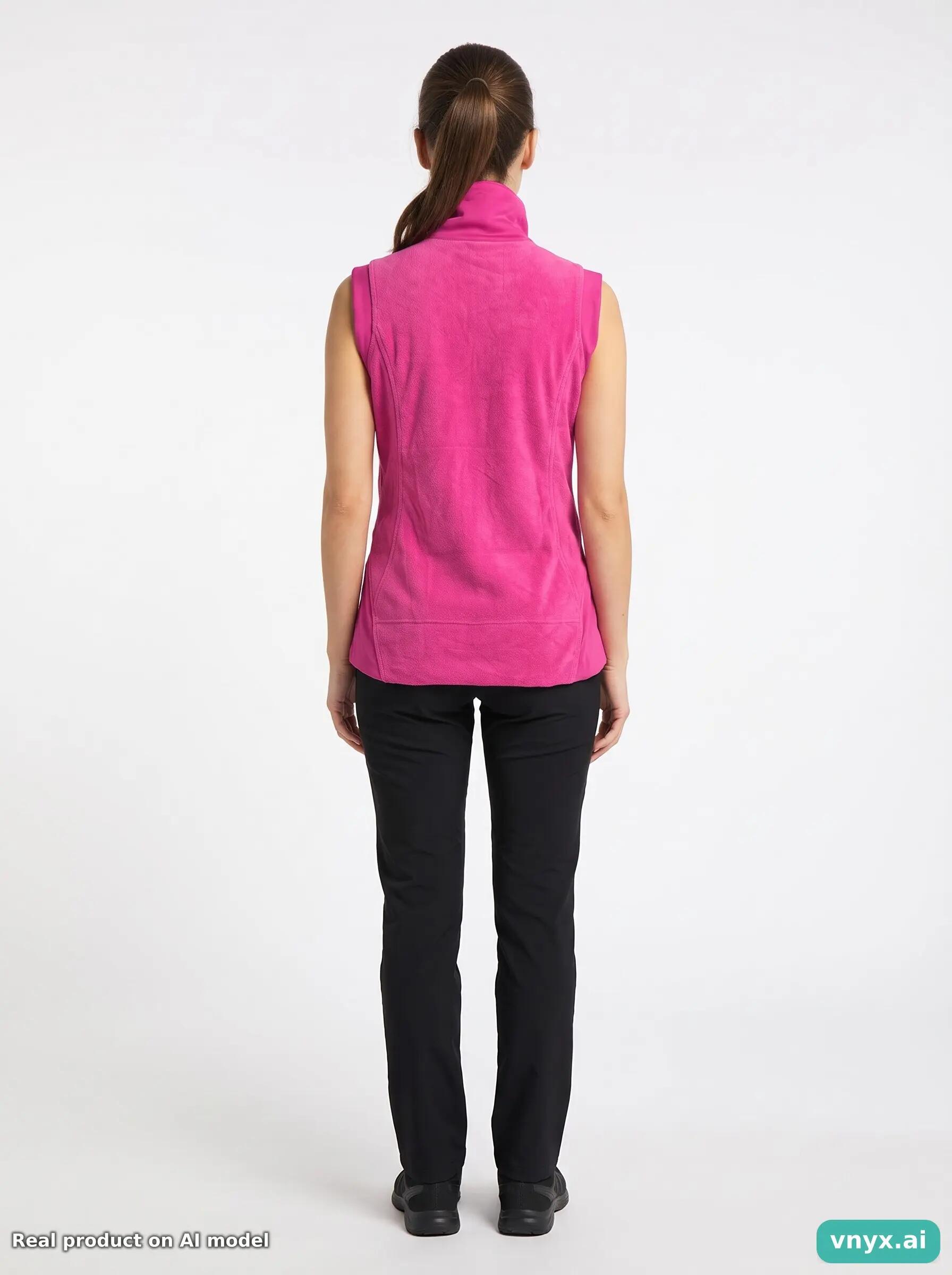Second Life - Vintage Columbia Sportswear Fuchsia Fleece Vest Women M 4/5