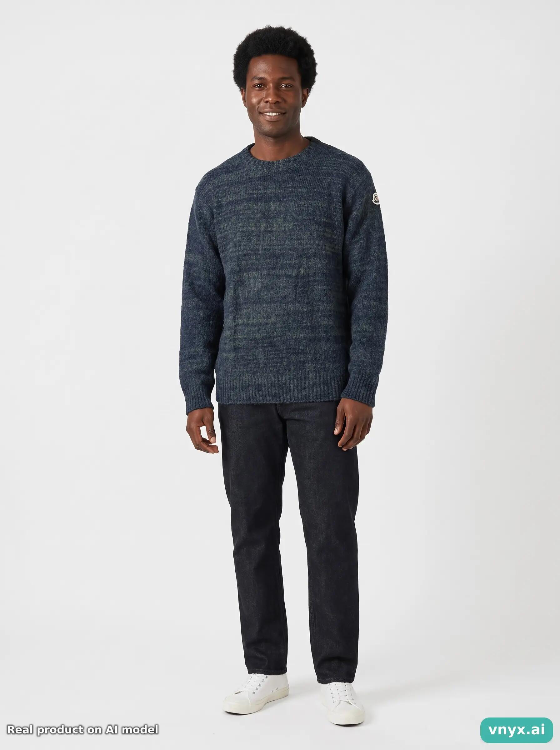 Second Life - Moncler Dark Blue Sweater Men XL 5/5