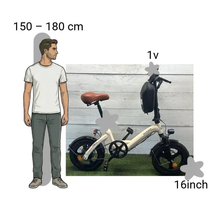 Vélo d’occasion Nieuwe Bodywel T16 Pro Mini Opvouwbare E-Bike 2/4