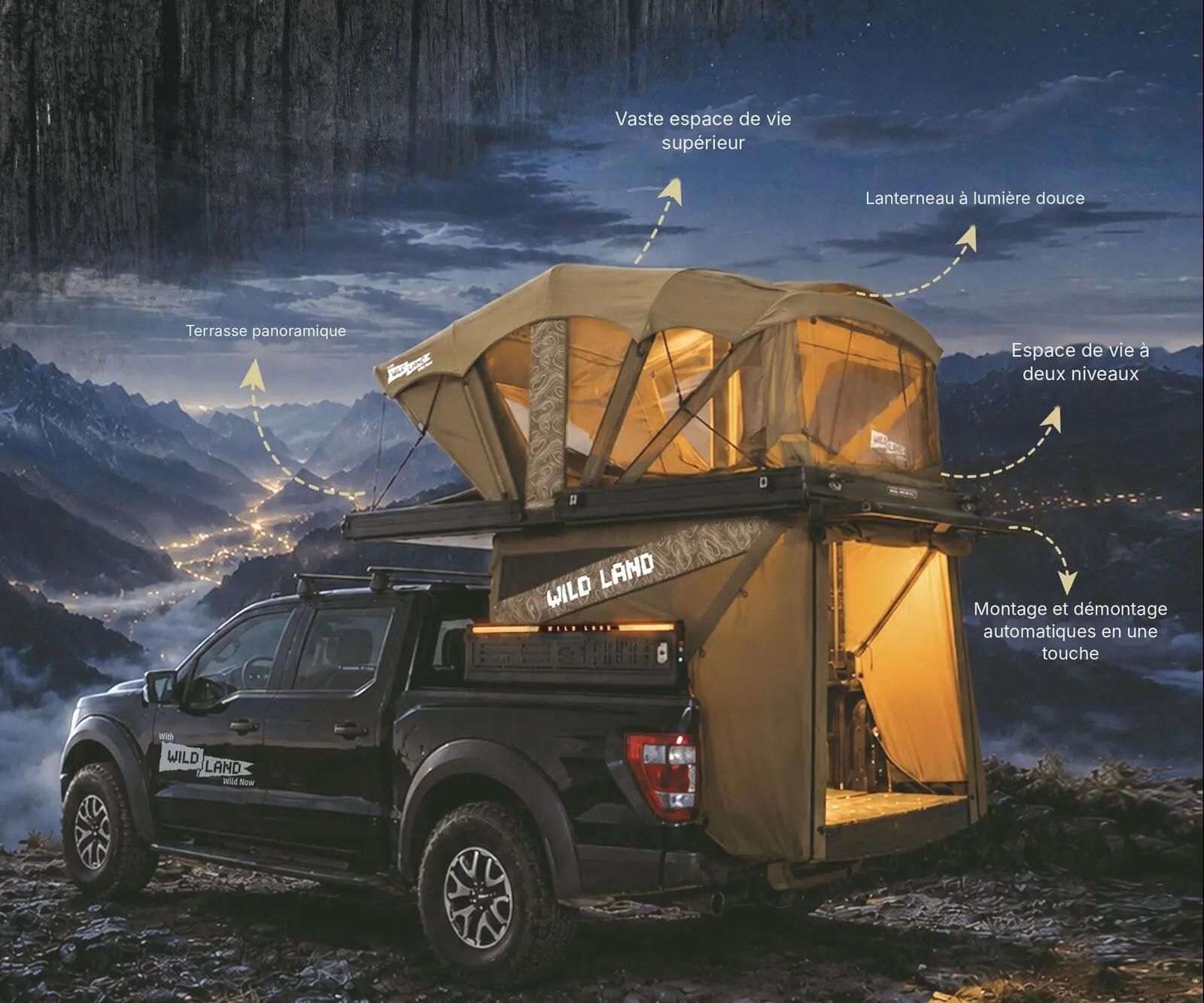 Campingopstelling voor pick-up - WILDLAND TRUNK S 3/8