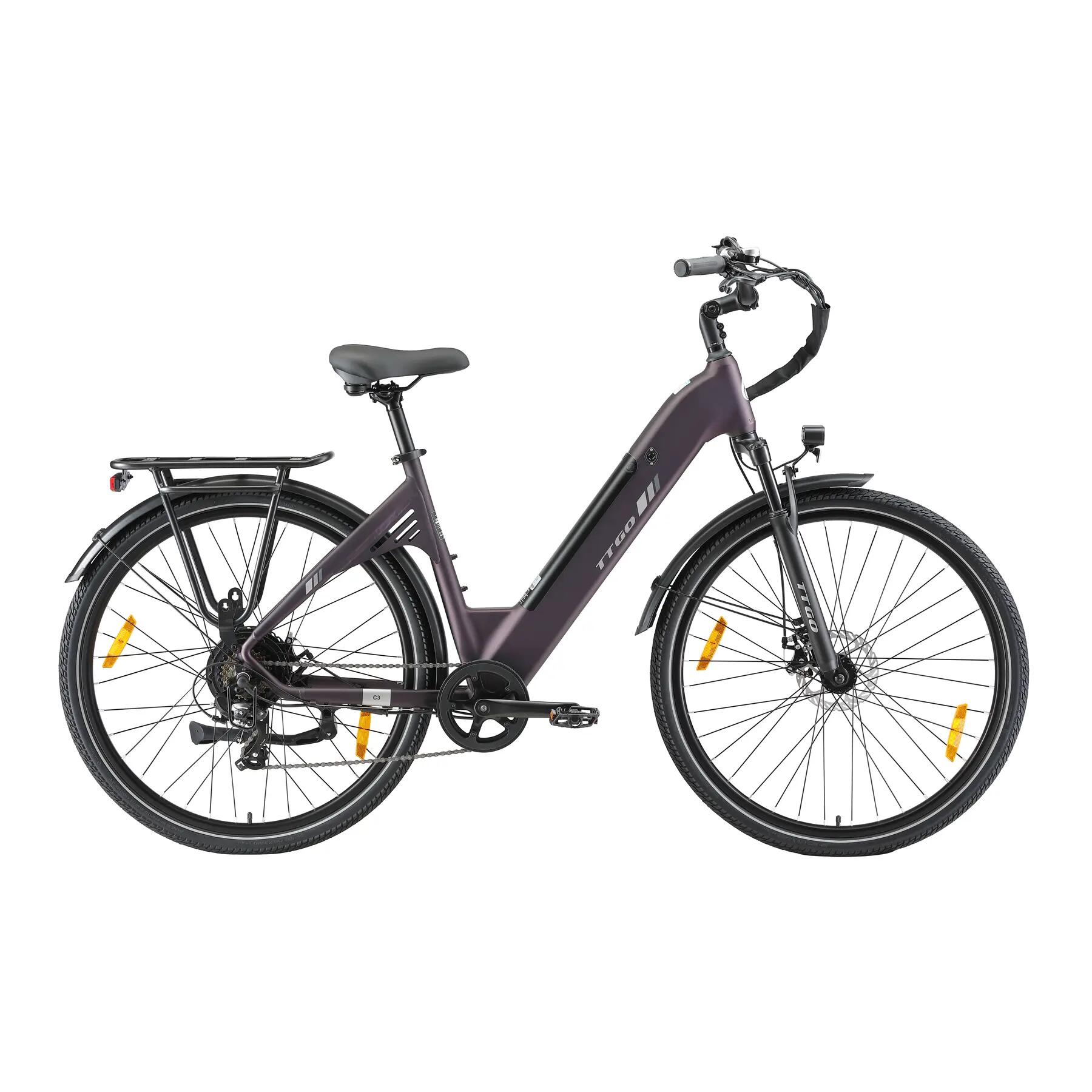 Mestský elektrobicykel pre dospelých TTGO C3SE batéria 36V 18Ah motor 250W 8/15