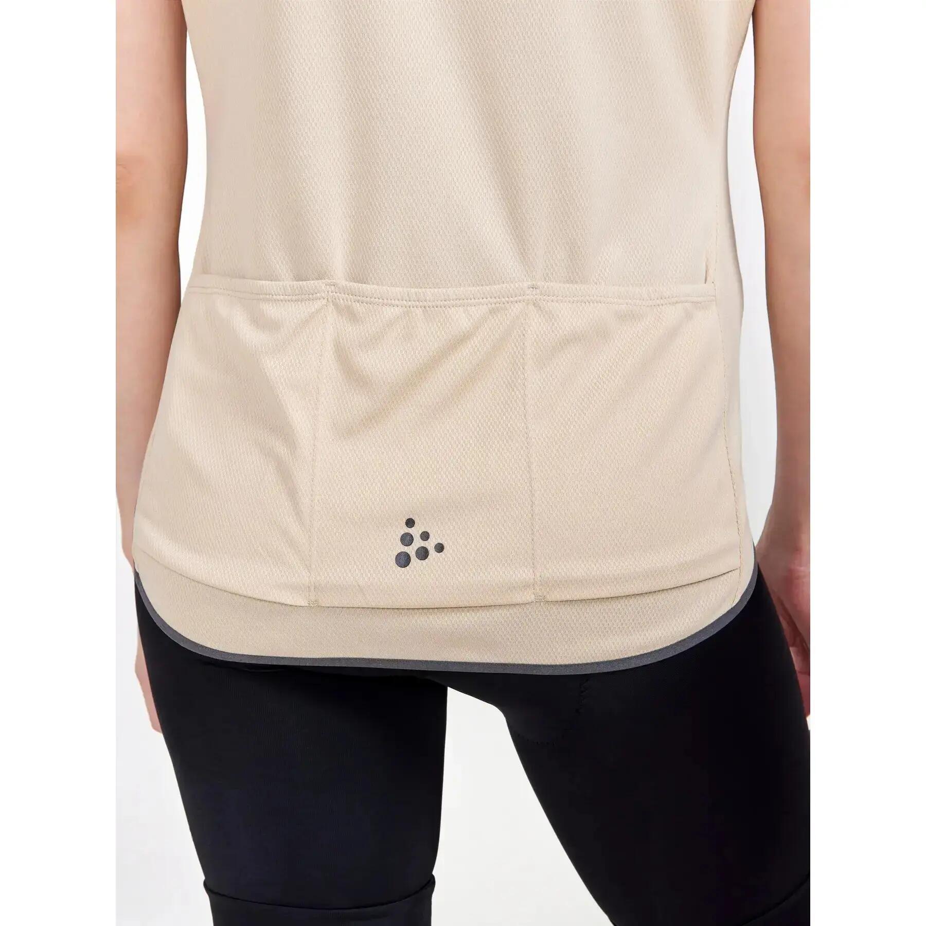 Maillot manga corta Craft Mujer Core Endur Beige Negro 6/6