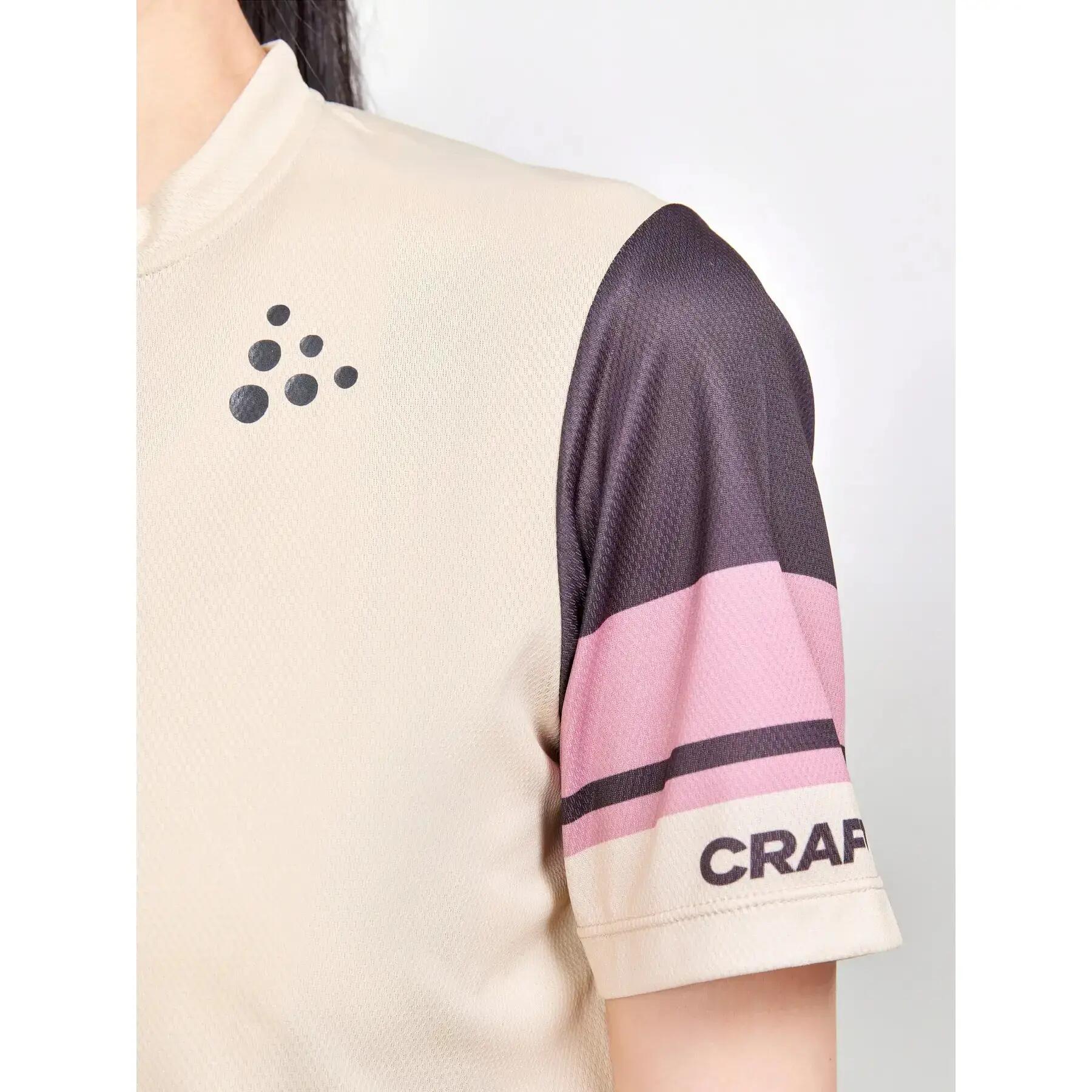 Maillot manga corta Craft Mujer Core Endur Beige Negro 5/6