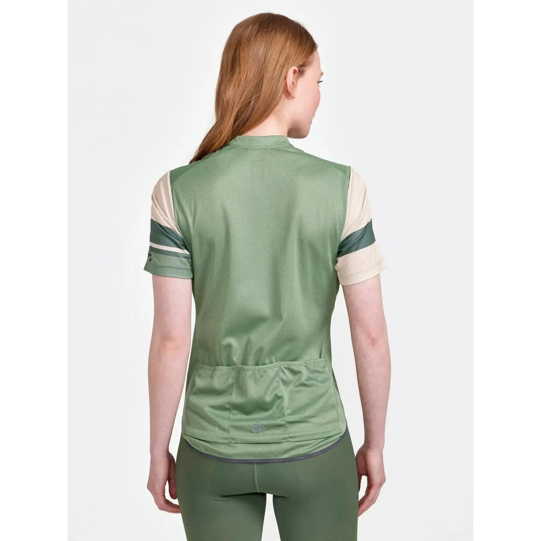 Craft Core Endur Verde Bege Jersey Manga Curta Feminina 4/6