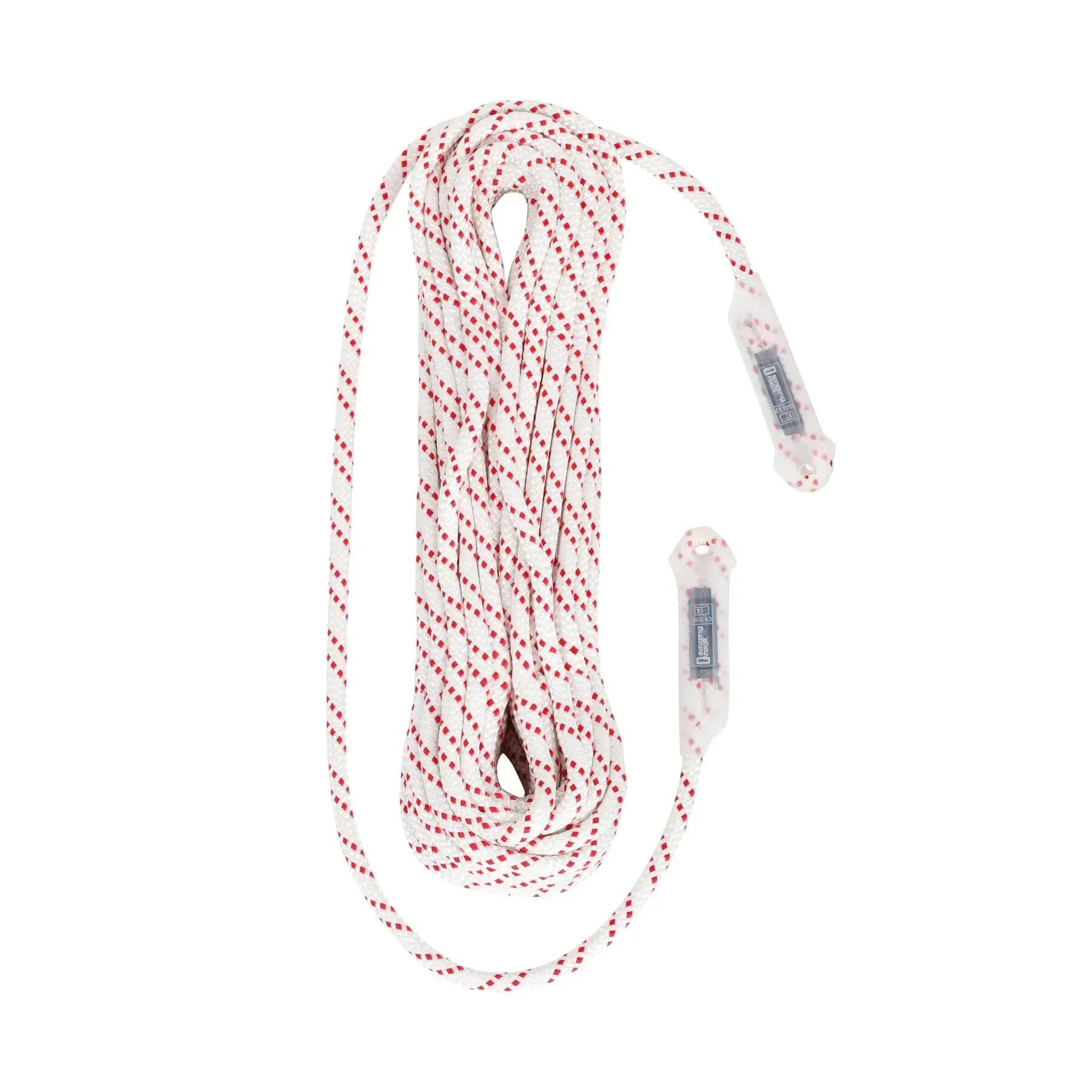 Corde statique SINGING ROCK 11 mm 2 m polyamide, 2 œils cousus, manchons 2/2
