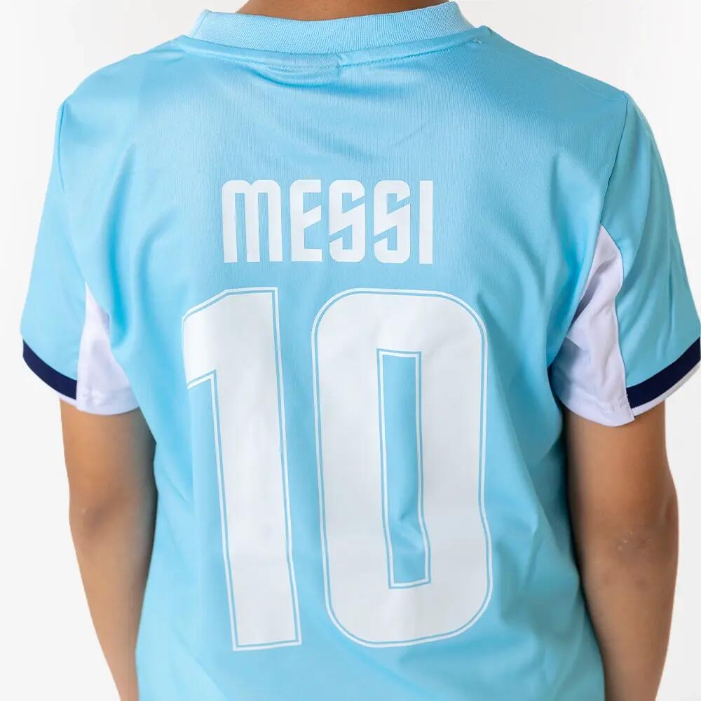 Messi Argentina Home Shirt Kids 3/7