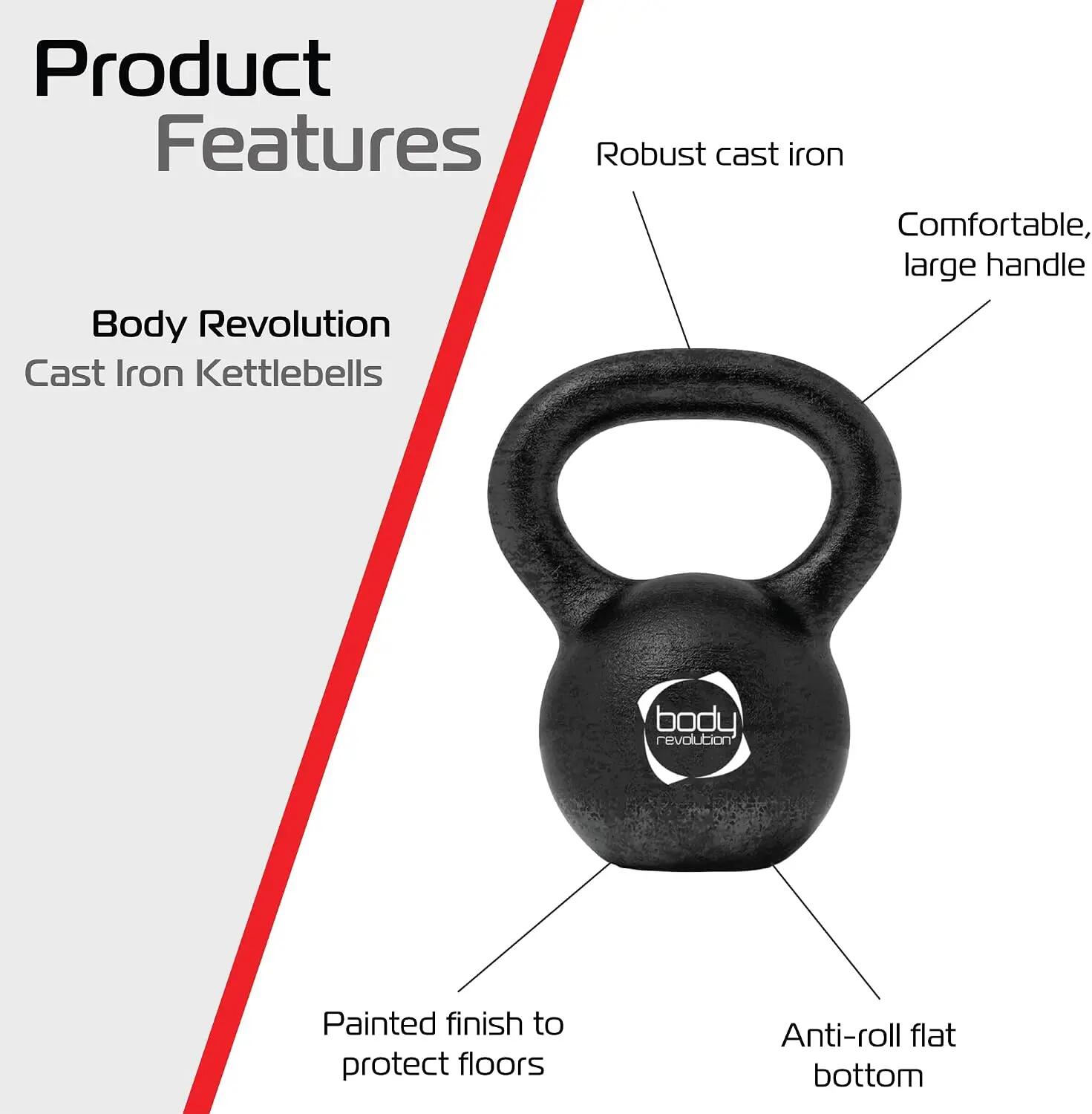 Liatinové kettlebelly Body Revolution 12 kg 2/6
