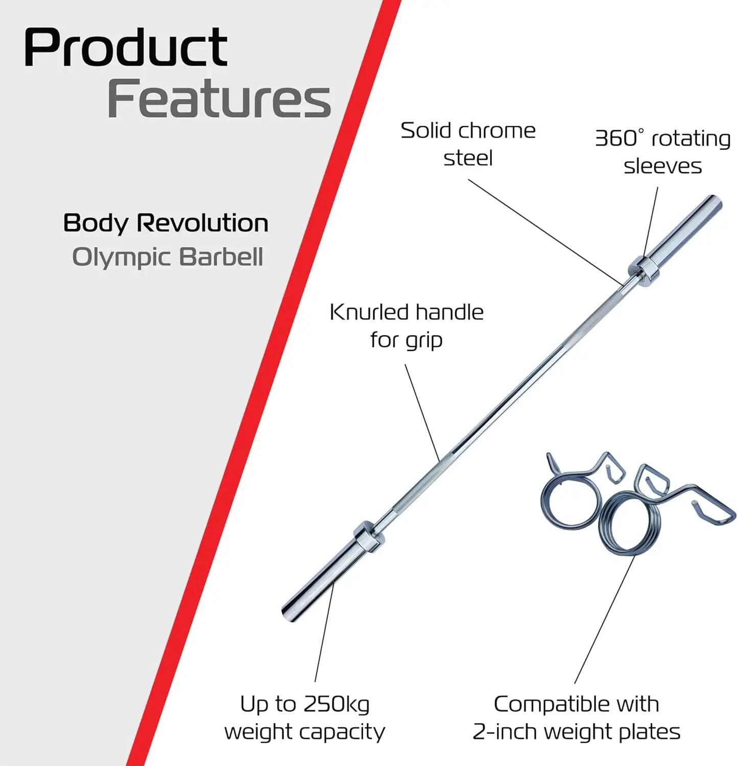 Body Revolution olympijská tyč na činky 1,5 m 3/6