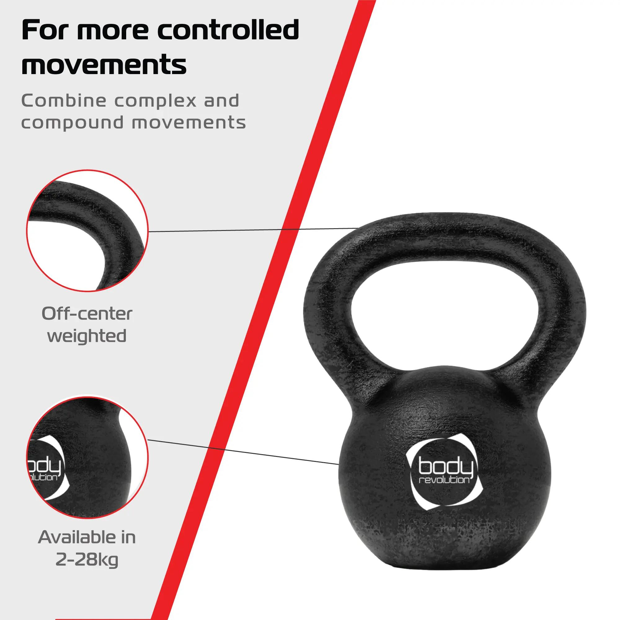 Pesa Rusa Kettlebell de hierro fundido - 28 kg 5/6