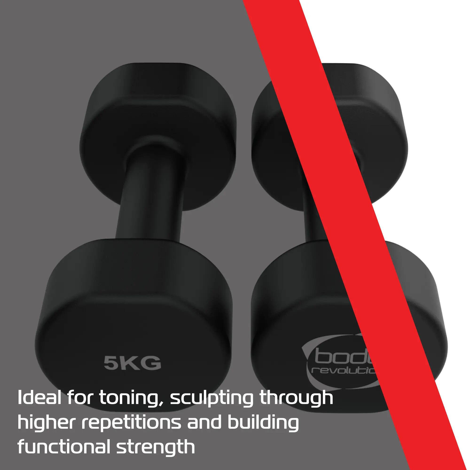 2 halteres de neoprene de 5 kg 6/6