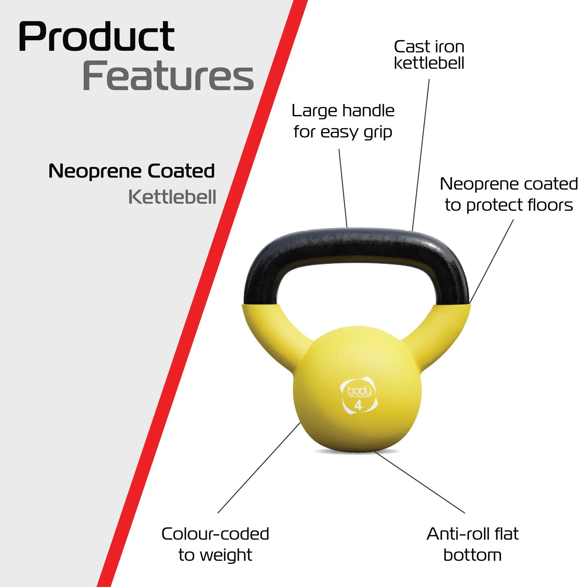 Kettlebells de neoprene Body Revolution de 4 kg 2/6