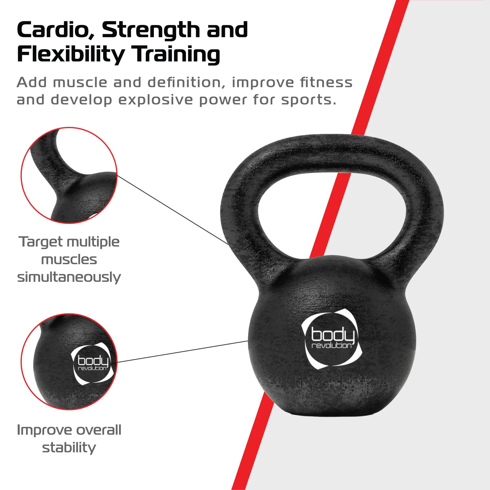 Pesa Rusa Kettlebell de hierro fundido - 28 kg 4/6
