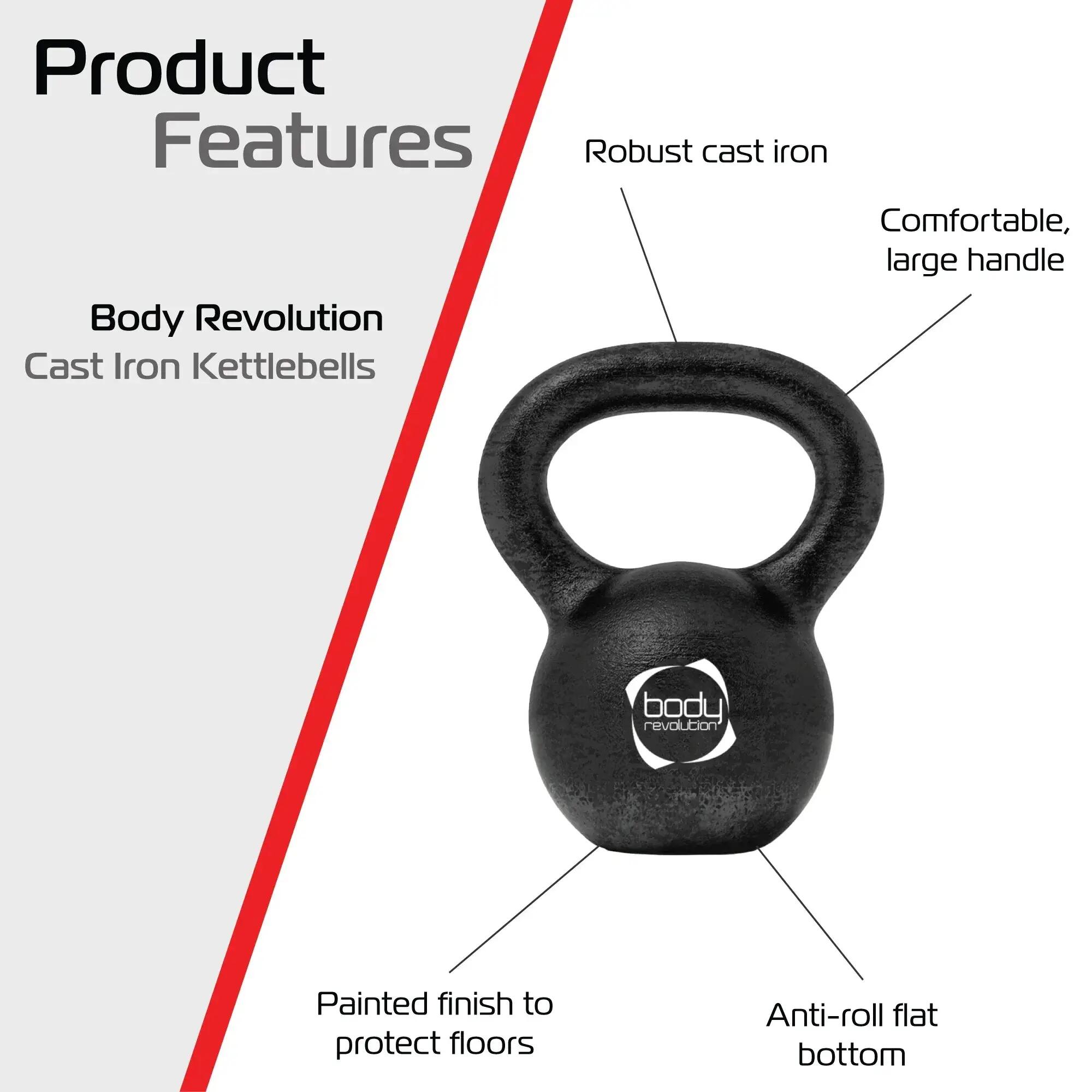 Kettlebell in ghisa Body Revolution da 6 kg 2/6