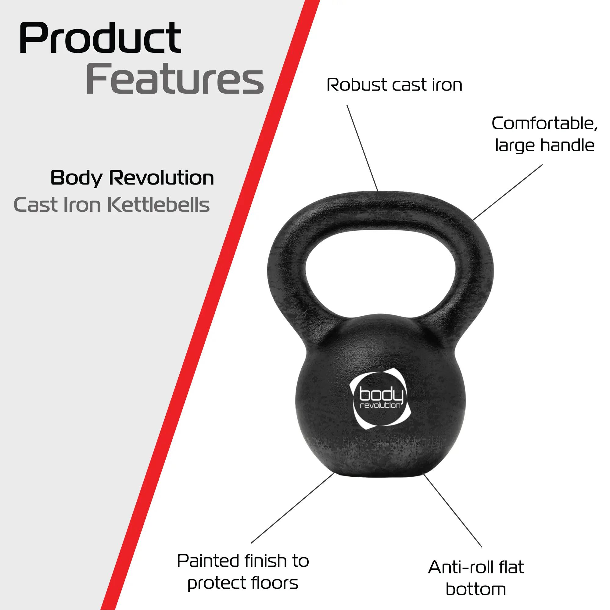 Pesa Rusa Kettlebell de hierro fundido - 28 kg 3/6