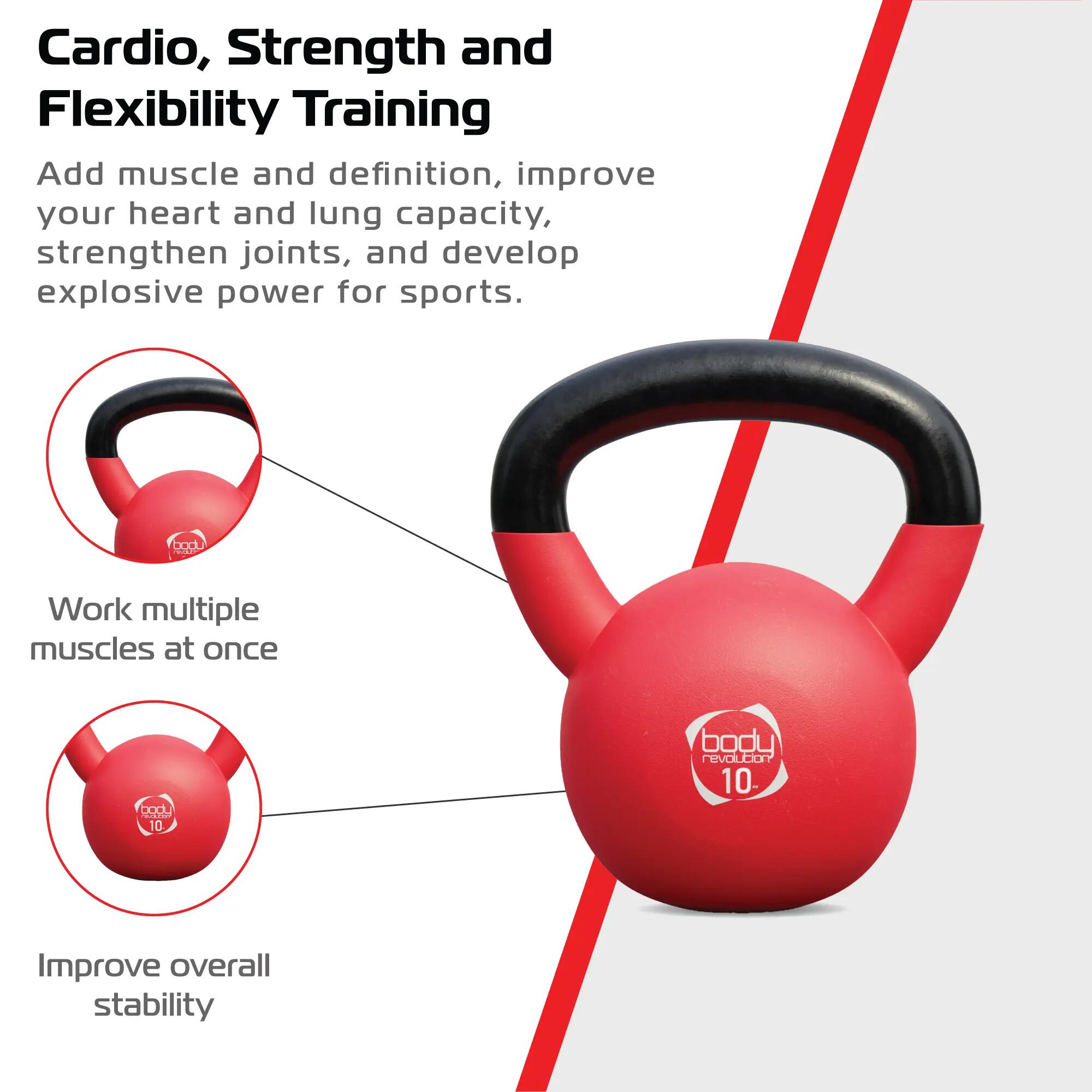 Kettlebell in neoprene Body Revolution da 10 kg 4/6