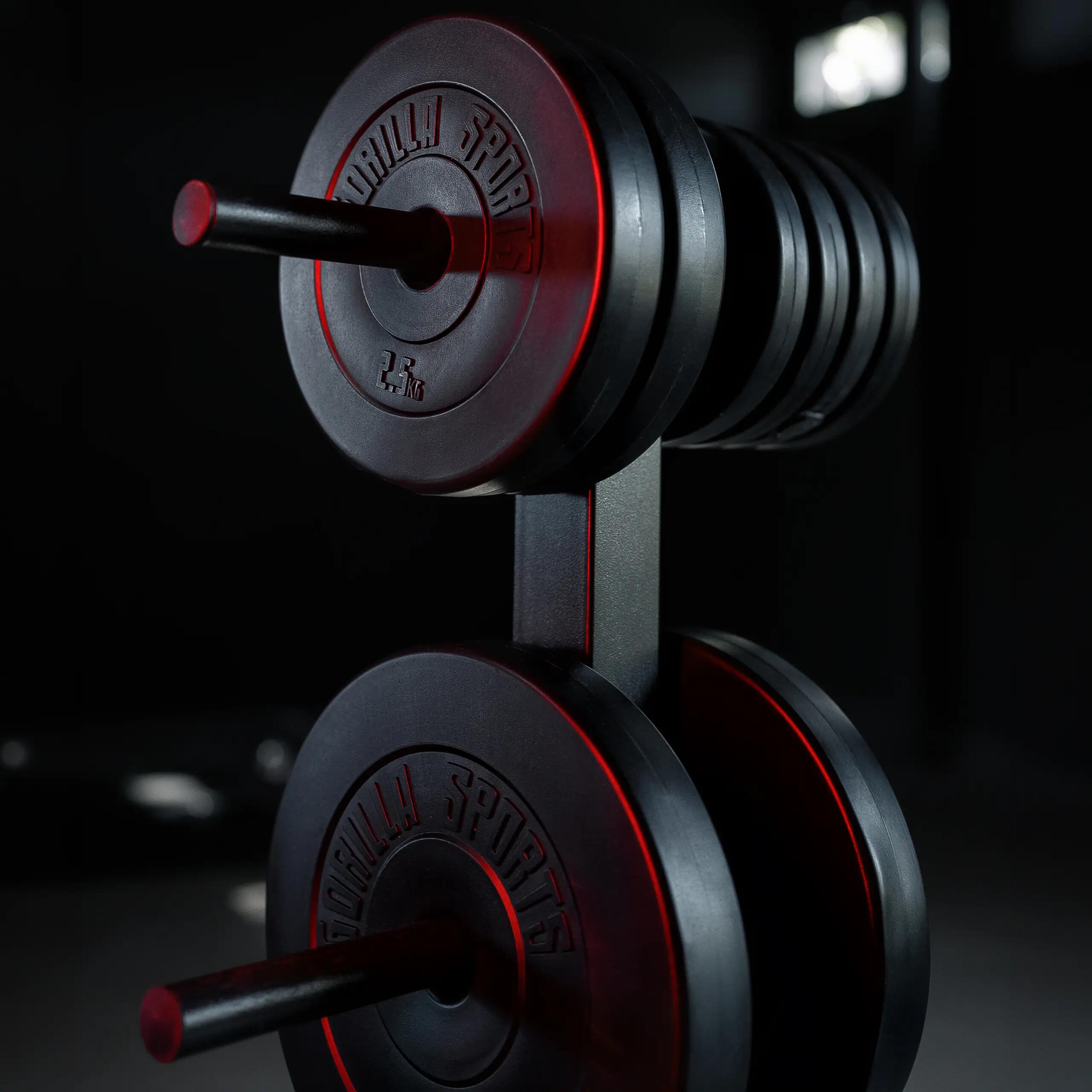 Rack para Discos Gorilla Sports Negro Diámetro 30/31 mm 7/9