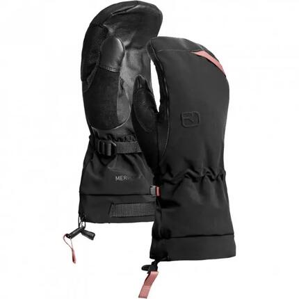 Damen - Freeride-Ski - Fäustlinge - Merino - Schwarz
