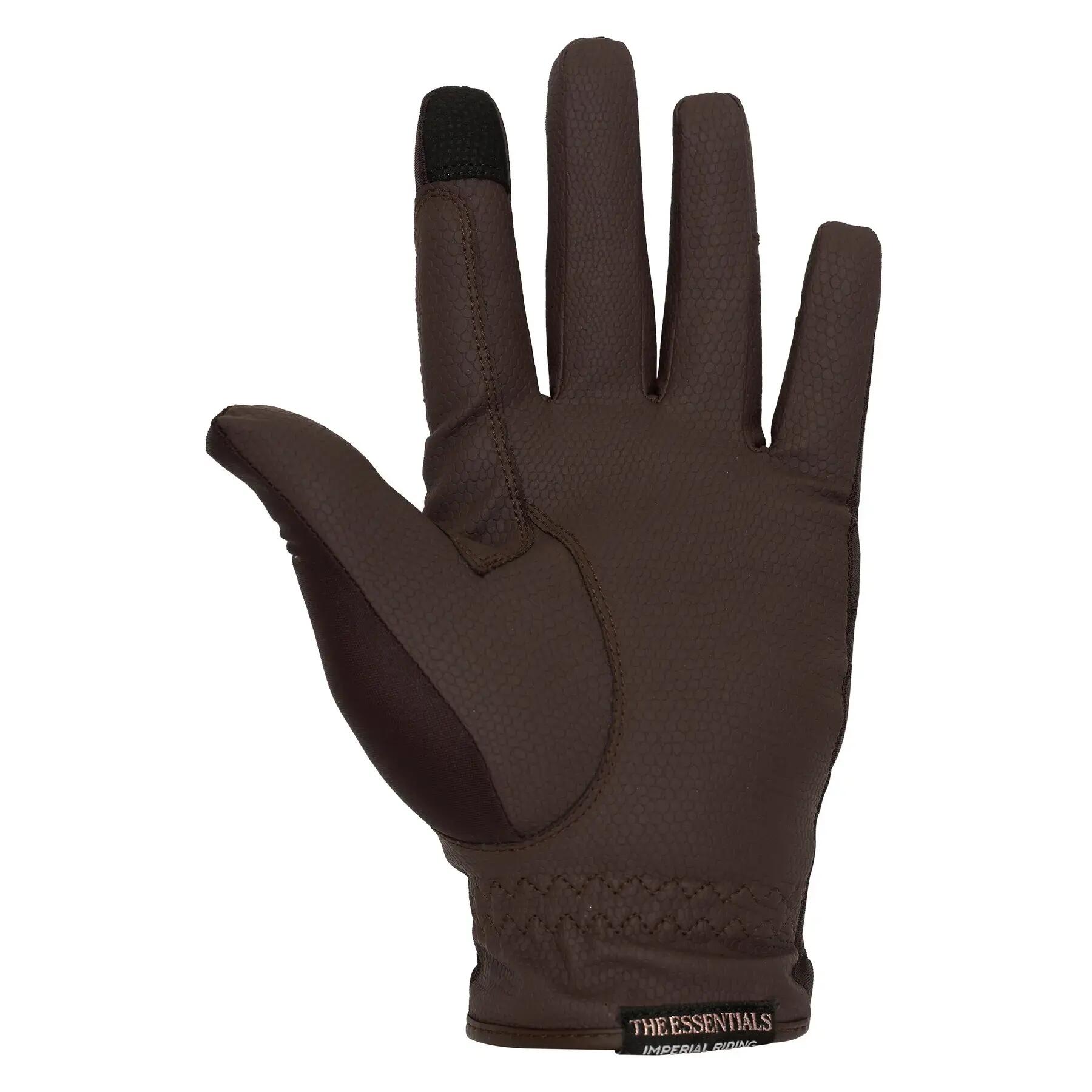 Damskie skórzane rękawiczki jeździeckie Imperial Riding Essential Flex 3/4
