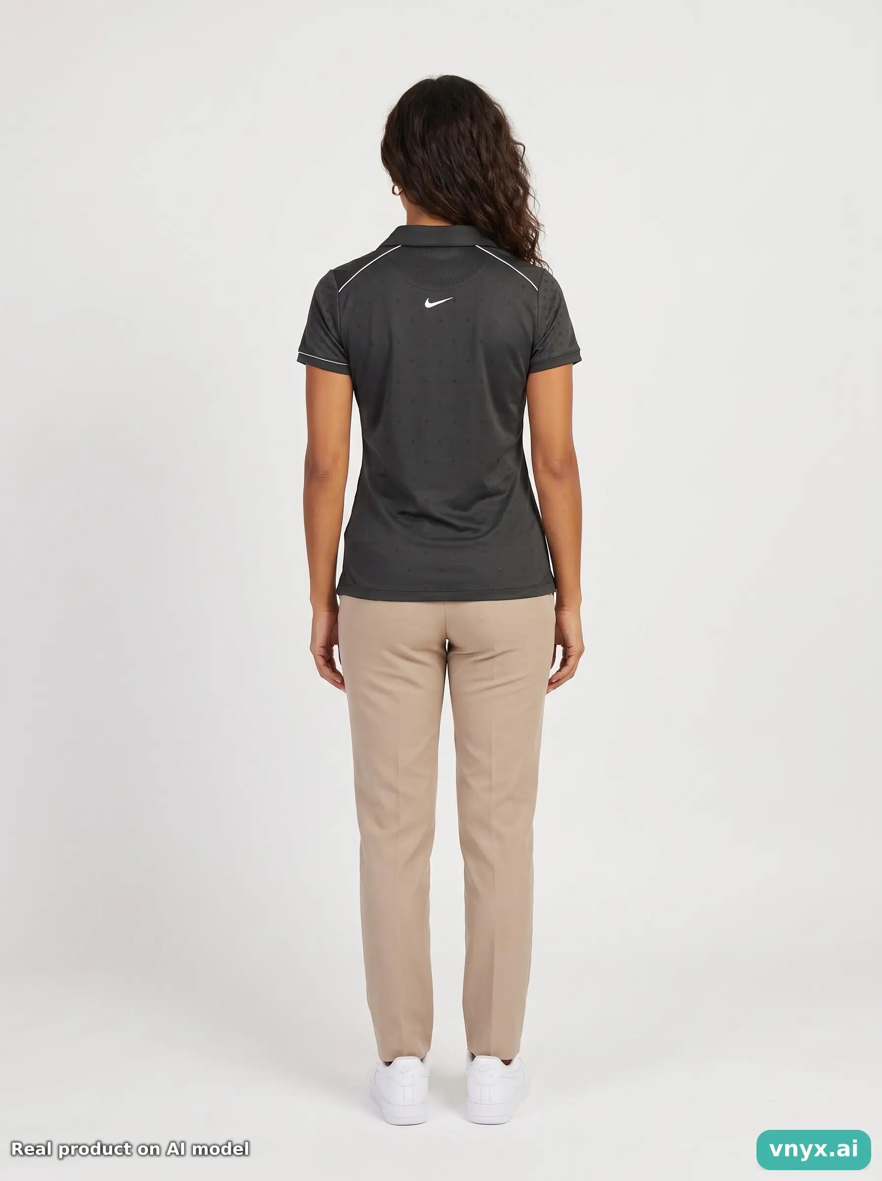 Second Life - Vintage Nike Black Polo Shirt Women M 4/5