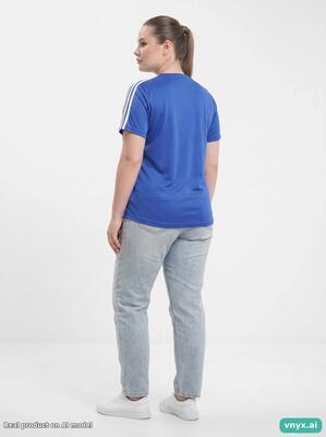 Second life - sports adidas t-shirt in blue size m sports t-shirt