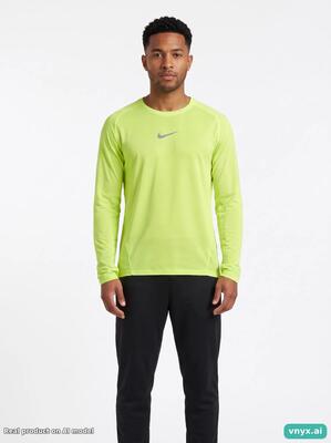 Second life - vintage nike neon yellow long sleeve men m