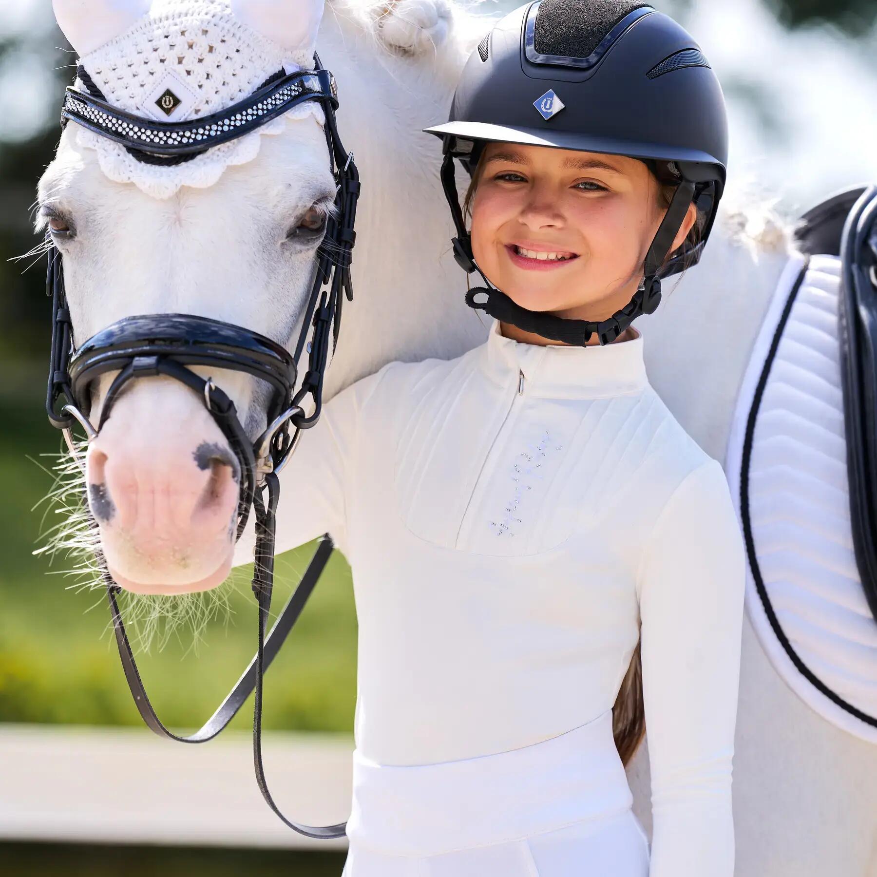 Polo equitazione a maniche lunghe da bambina Imperial Riding Alinda 3/4