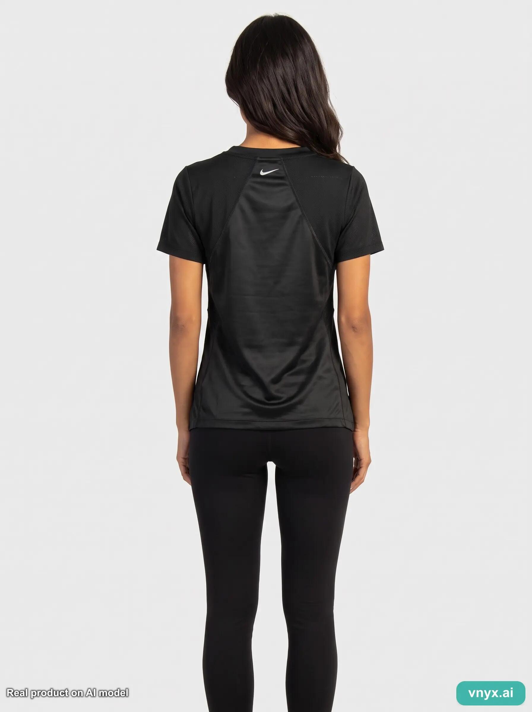 Second Life - Vintage Nike Jet Black Sports T-Shirt Women XS 2/5