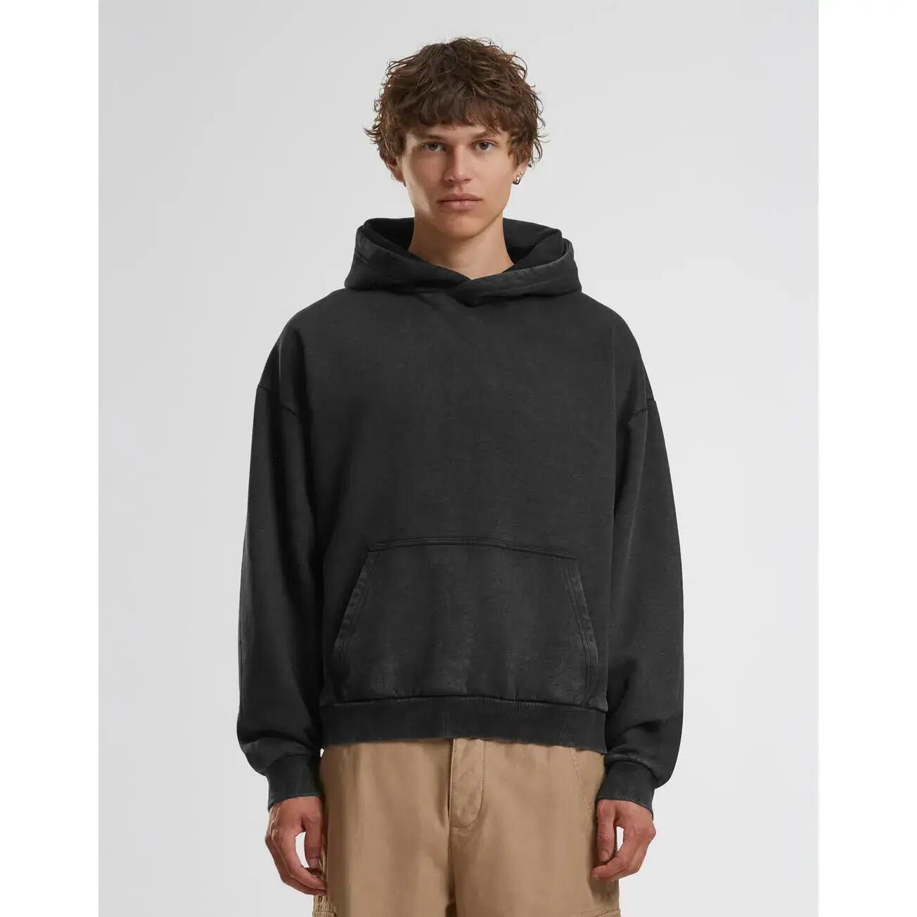 Thick Hooded Sweatshirt Build Your Brand Vintage 2/5