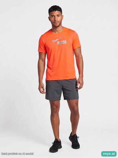 Second Life - Vintage Nike High-Visibility Orange Sports T-Shirt Men S