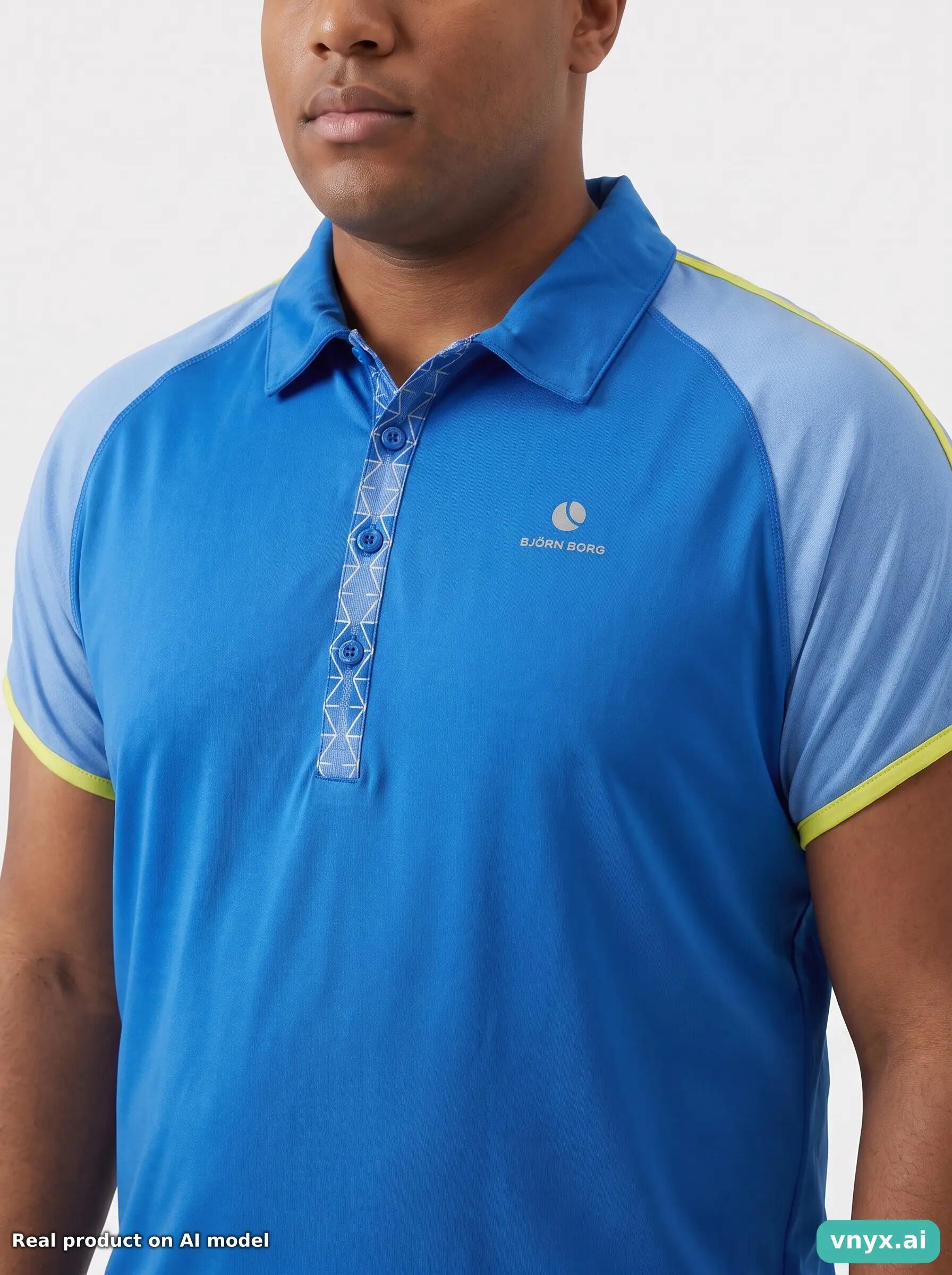 Second Life - Vintage Björn Borg Blue Polo Shirt Men L 5/5