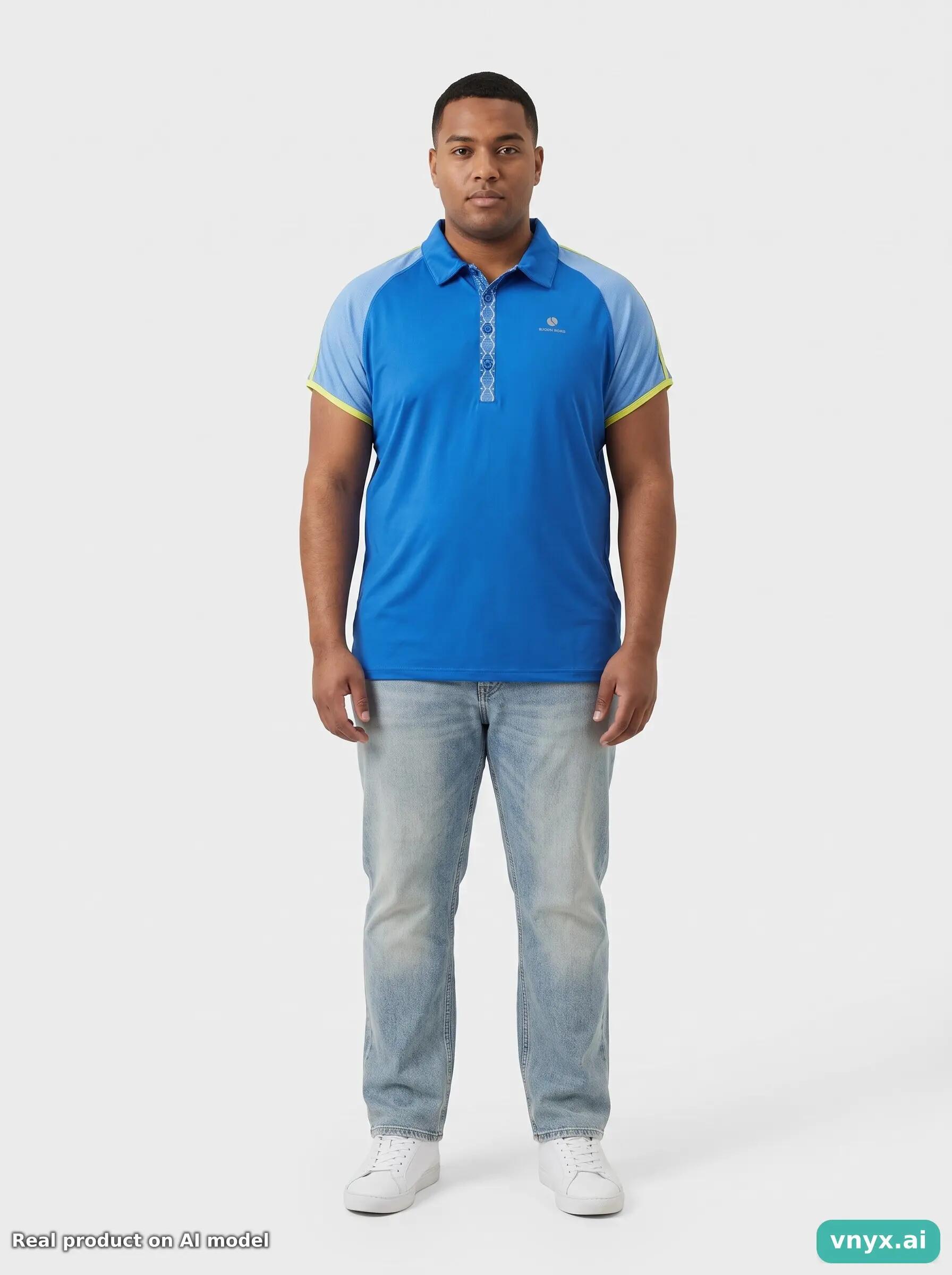 Second Life - Vintage Björn Borg Blue Polo Shirt Men L 3/5