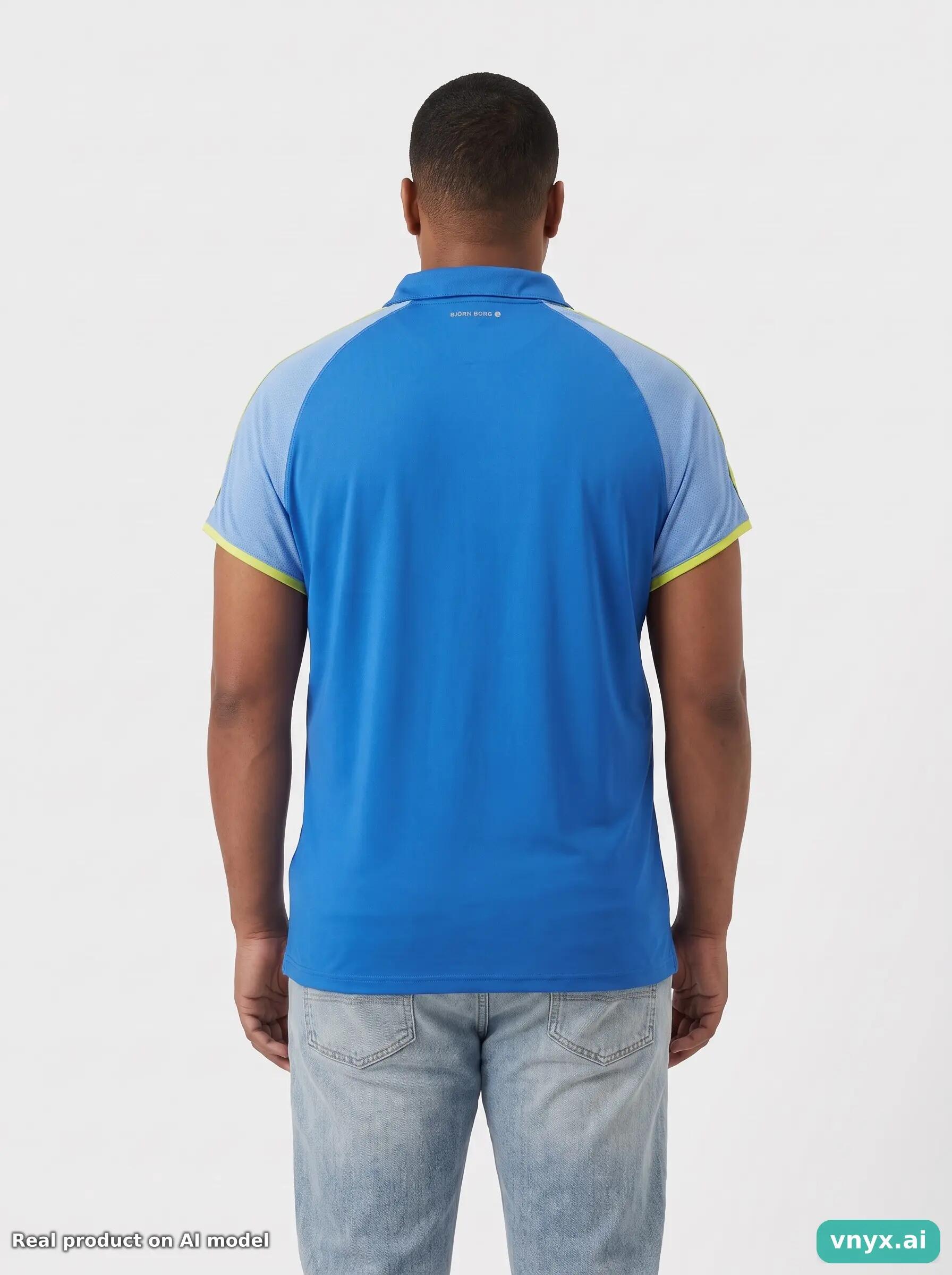 Second Life - Vintage Björn Borg Blue Polo Shirt Men L 2/5