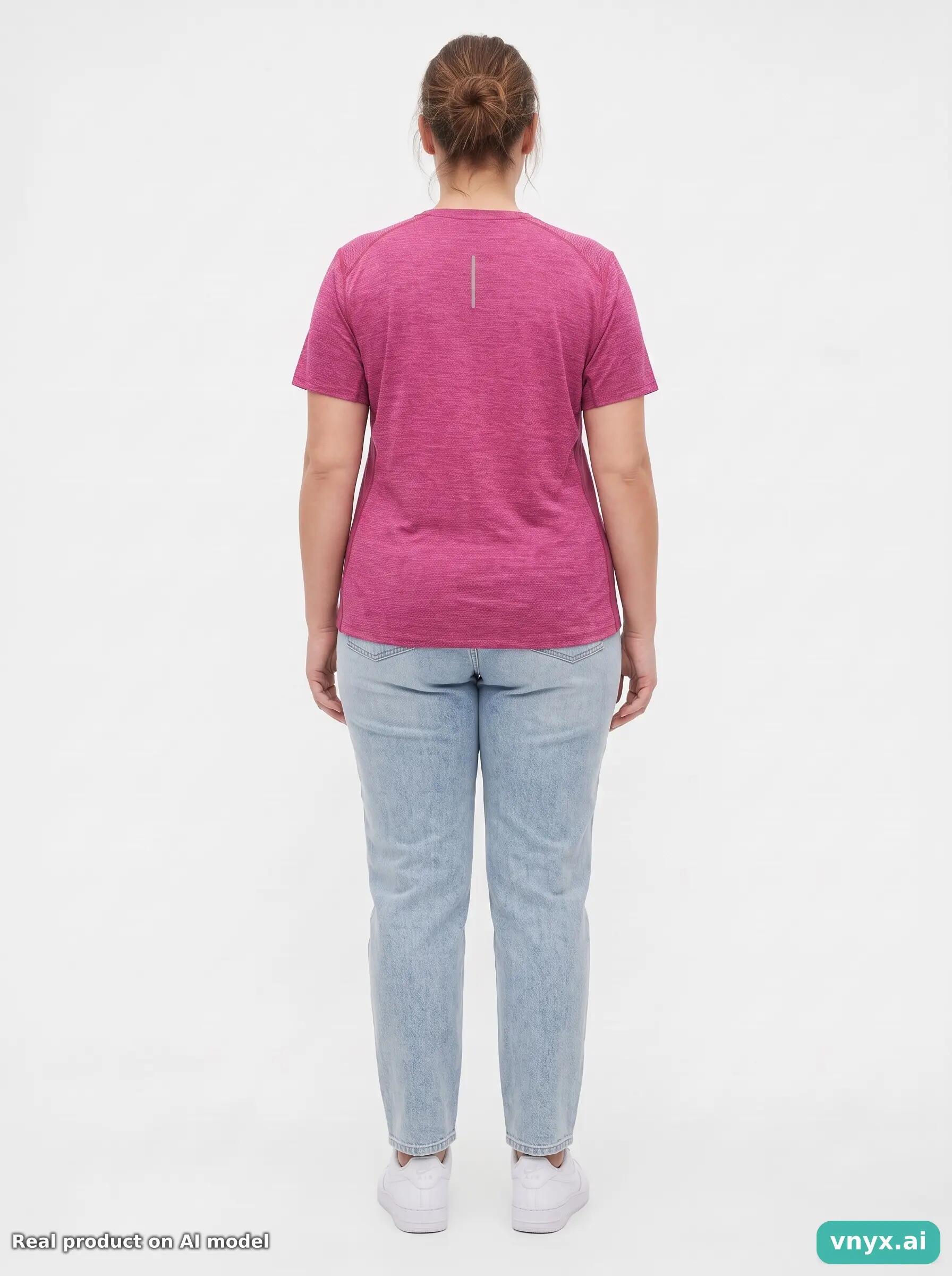 Second Life - Nike Running T-Shirt in Magenta size L Sports T-shirt 4/5