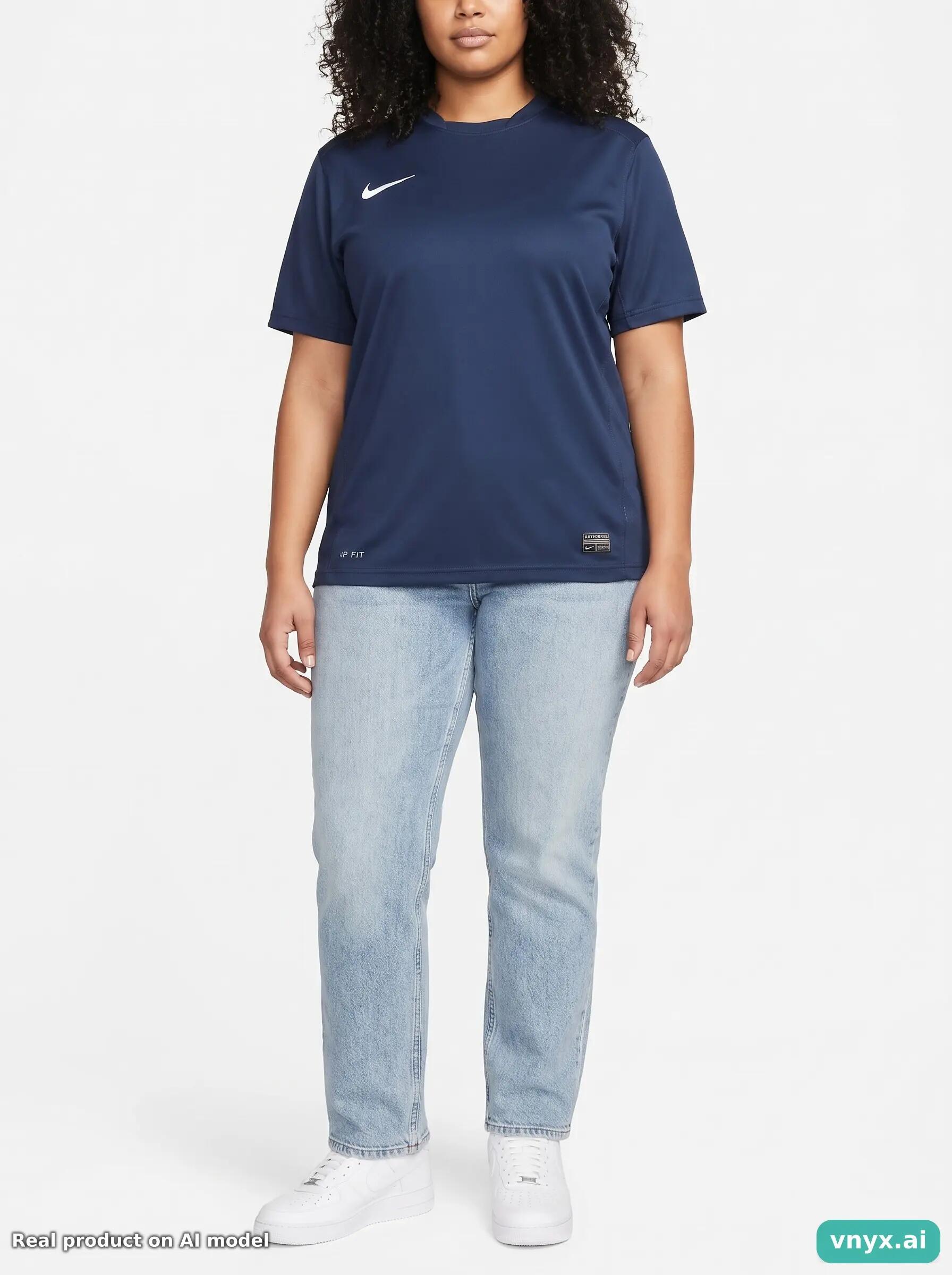 Second Life - Athletic Nike T-Shirt in Dark blue Blue size L Sports T-shirt 3/5
