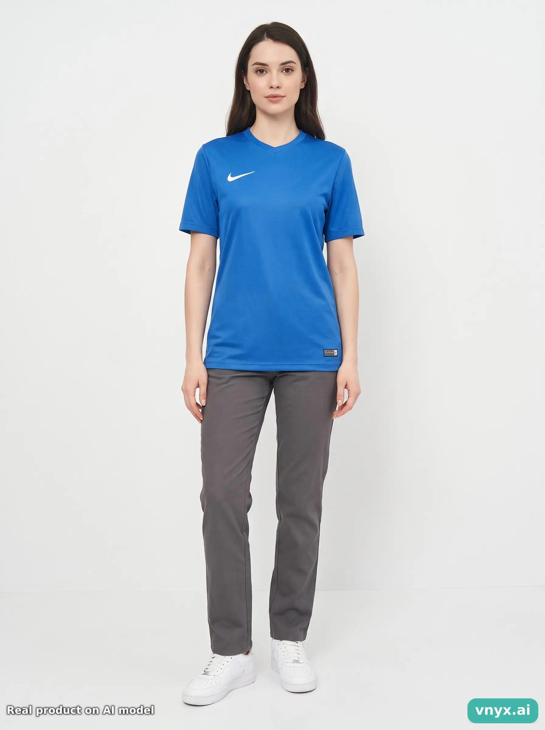 Second Life - Athletic Nike T-Shirt in Blue size M Sports T-shirt 3/5