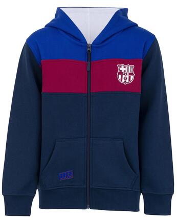 Sweat zippé capuche enfant Barça - Collection officielle FC Barcelone