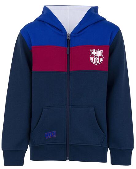 Sweat zippé capuche enfant Barça - Collection officielle FC Barcelone