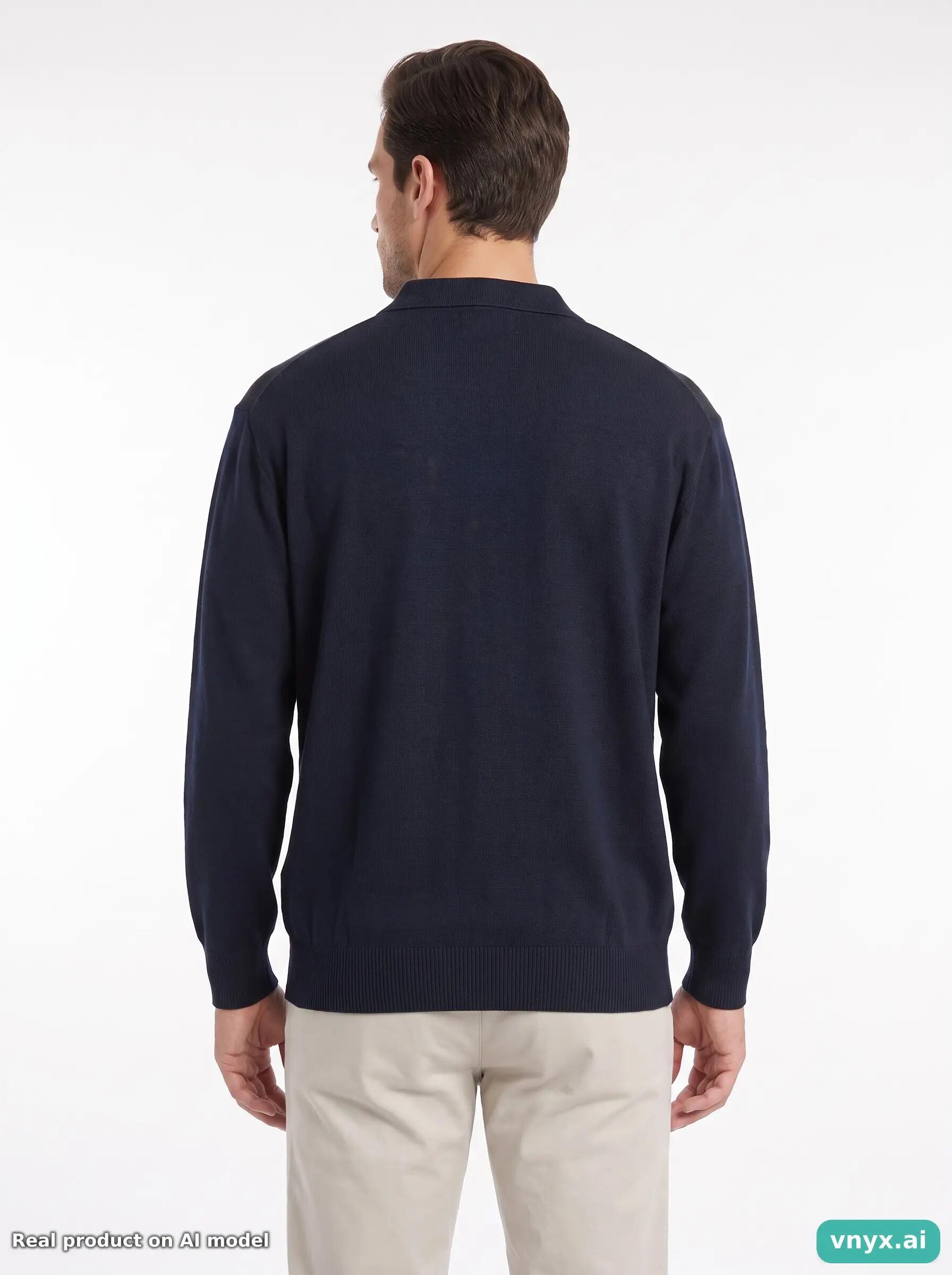 Second Life - Regular Baileys Sweater in Navy Blue size M 2/5